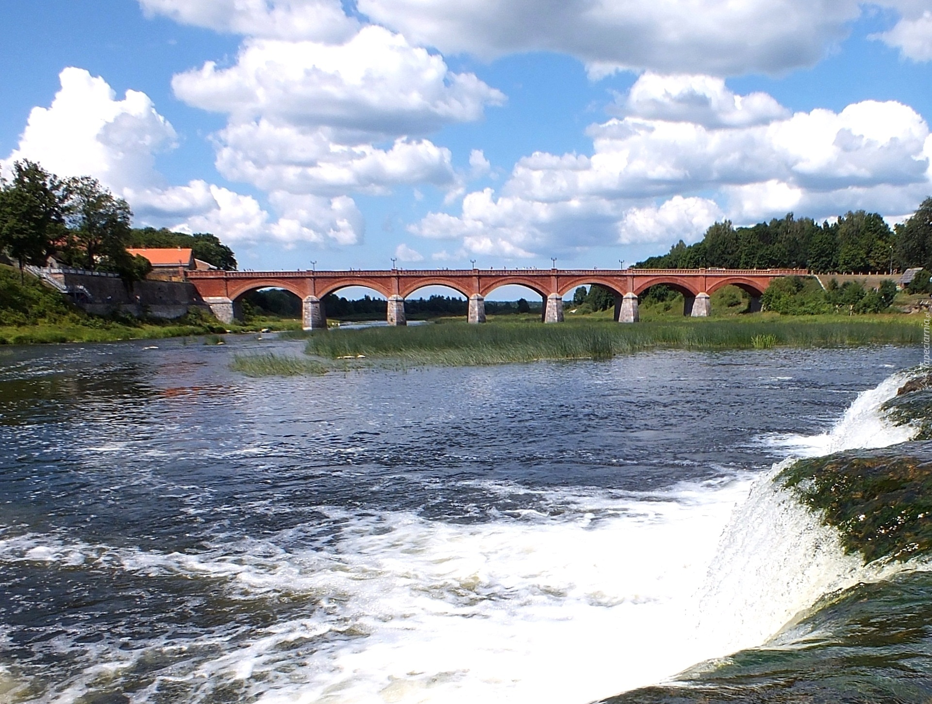Rzeka, Most, Chmury