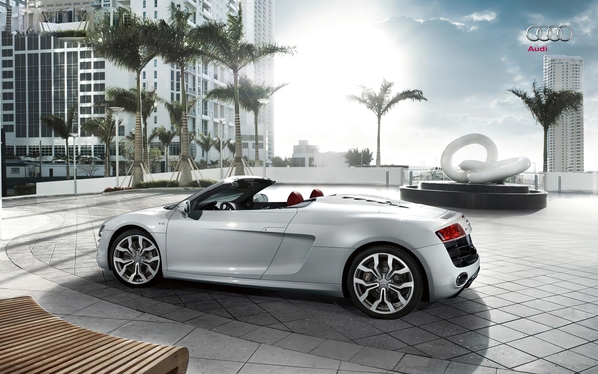 srebrne, Audi R8, cabriolet