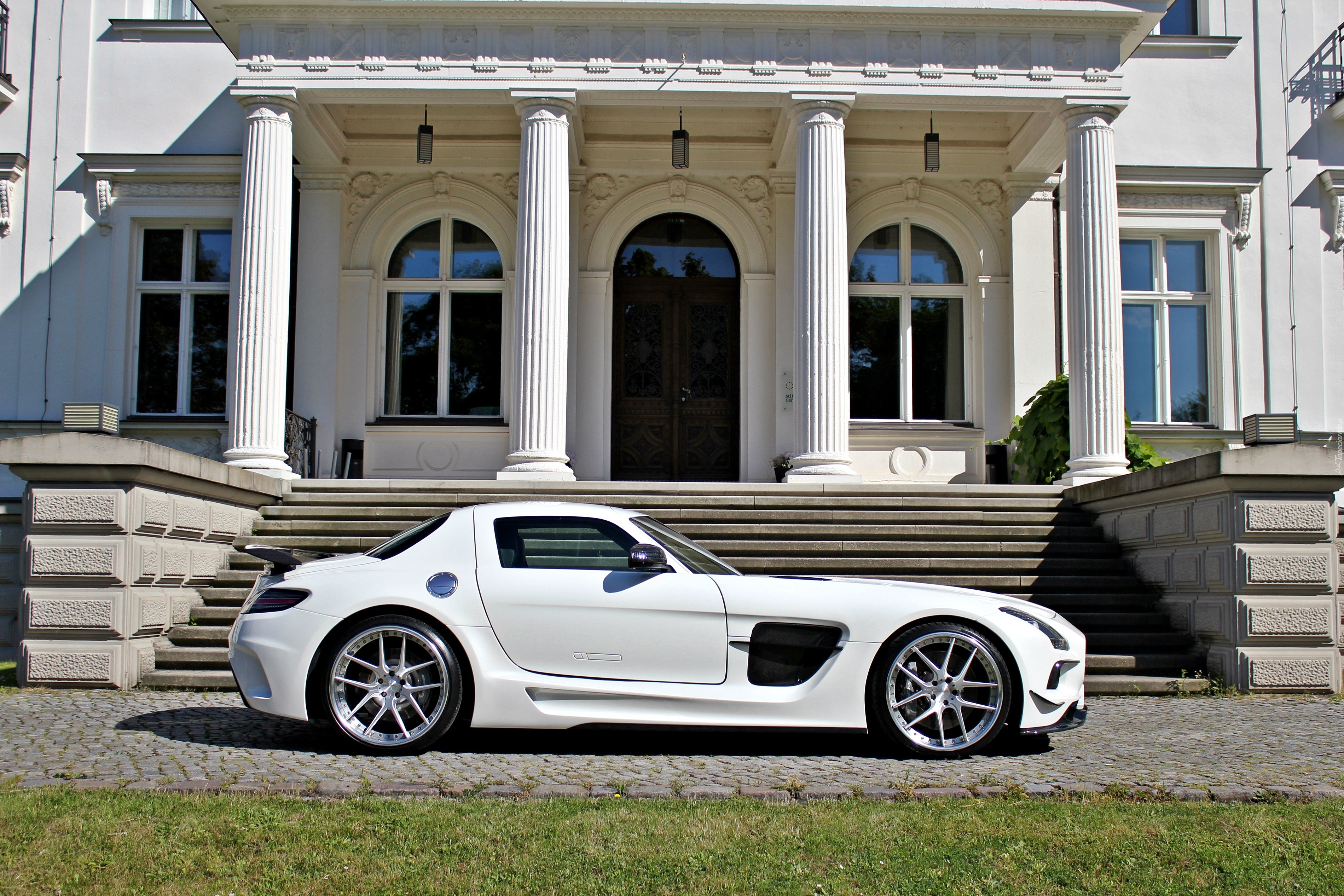 Mercedes, Tuning, SLS63 AMG, SGA Aerodynamics, Biały