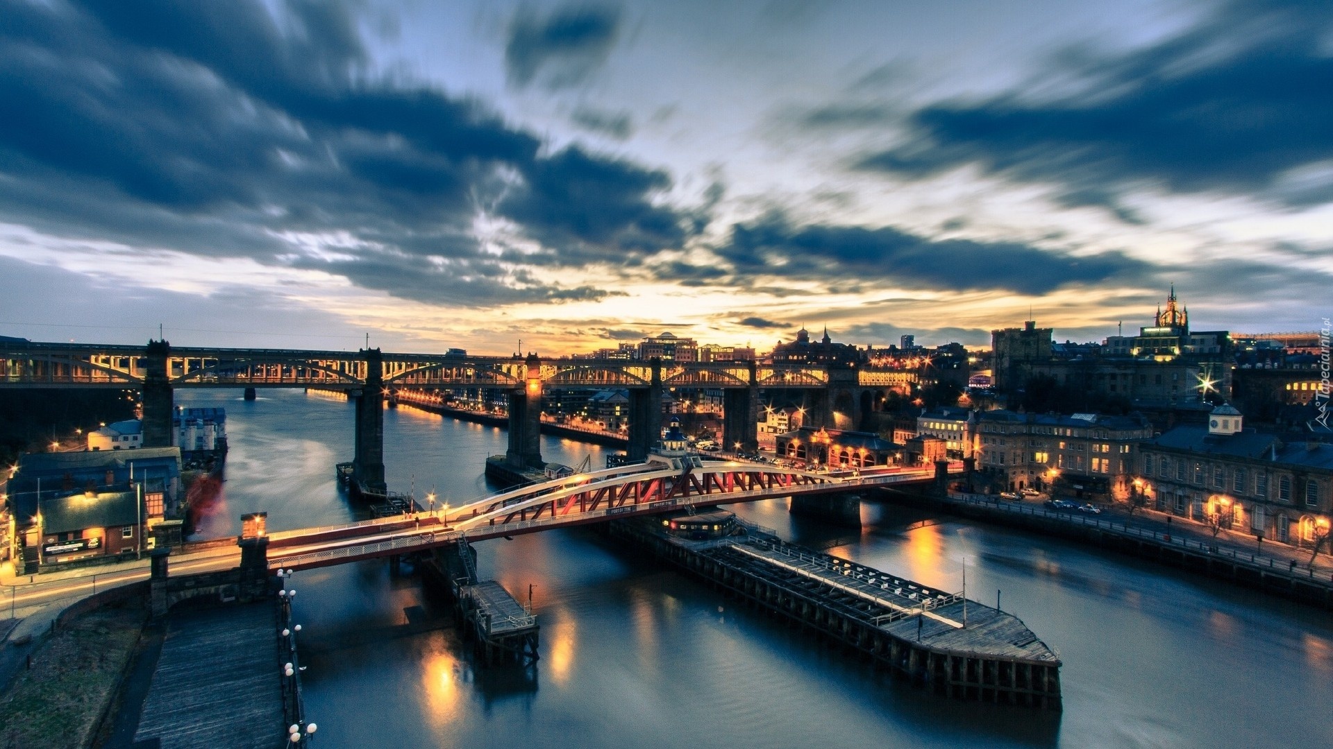 Tyne, Most, Anglia, Panorama