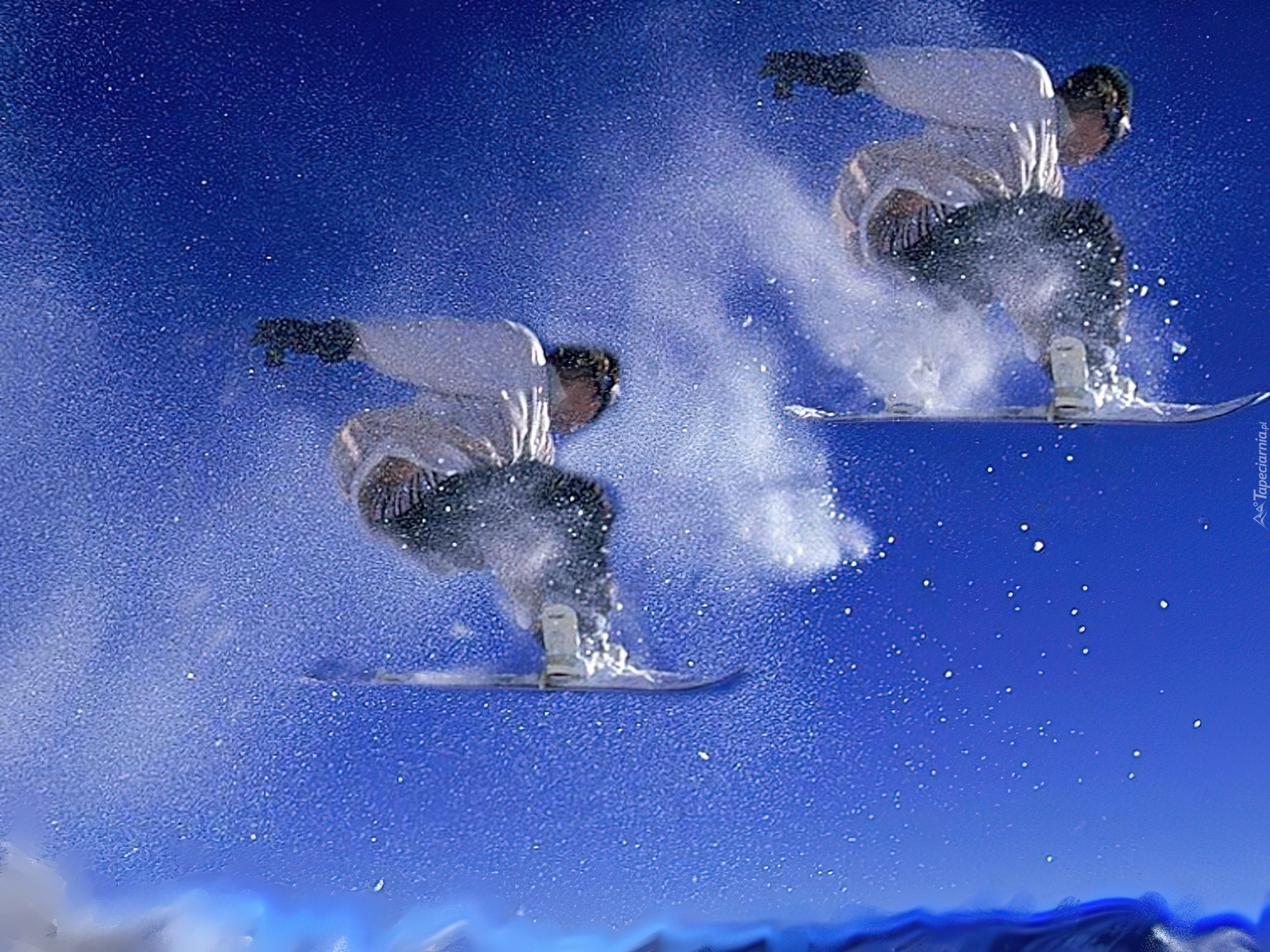 Snowbording,deska, snowboardzista
