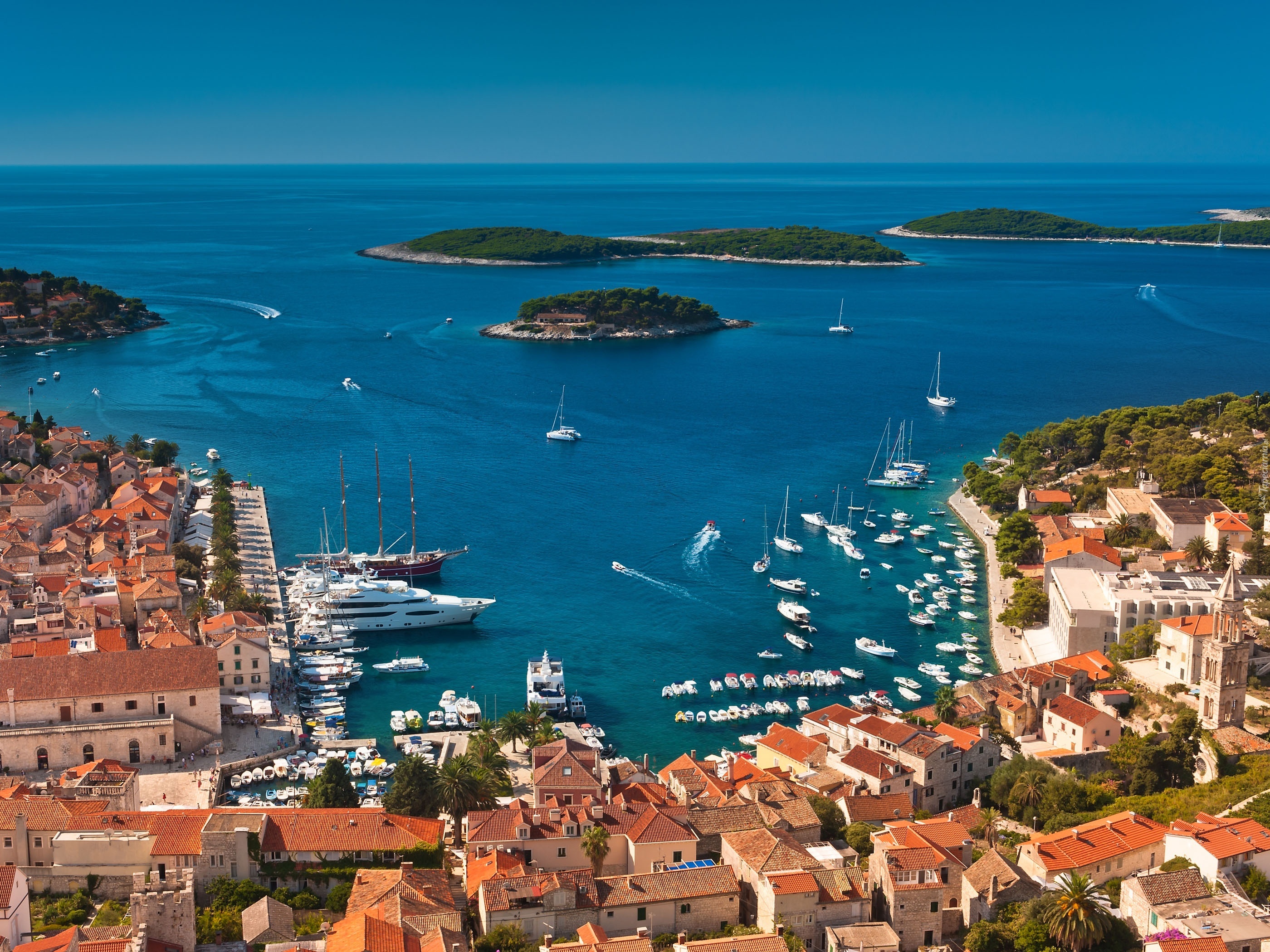 Chorwacja, Adriatyk, Hvar, Panorama,  Wyspy