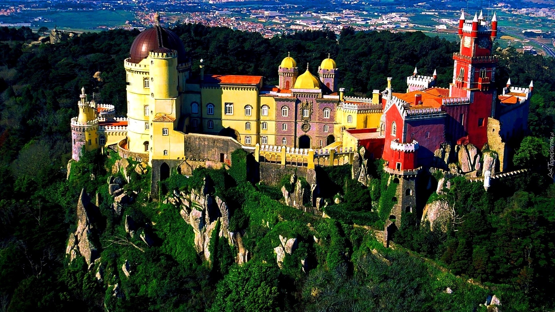 Pałac Pena, Sintra, Portugalia, Z lotu ptaka
