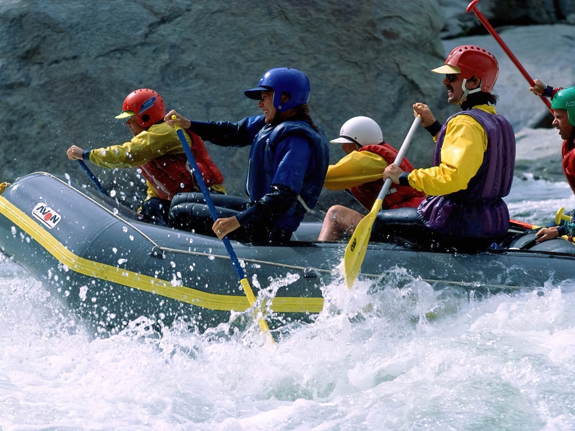 Rafting,spływ, rzeka, wiosła , ponton