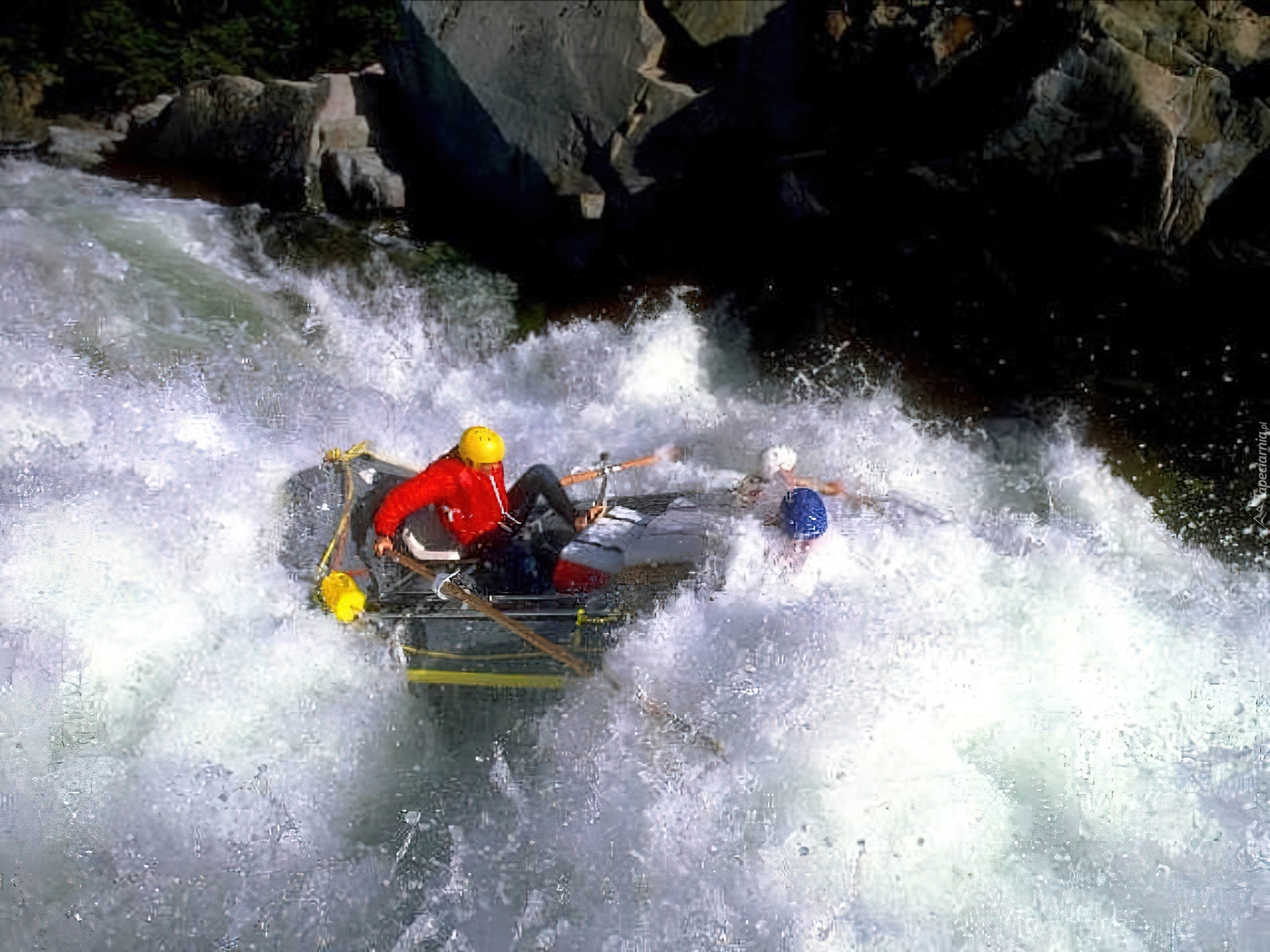 Rafting,spływ, rzeka, wiosła , ponton