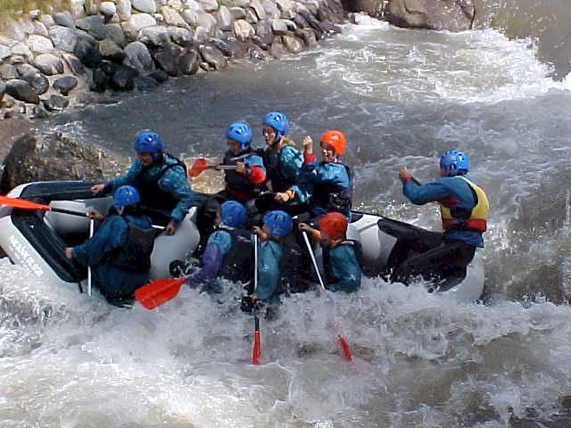 Rafting,spływ, rzeka, wiosła , ponton