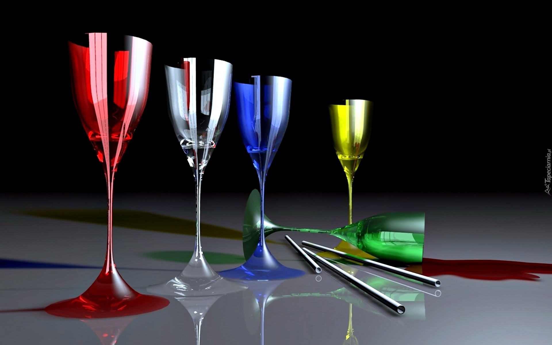 Kieliszki,Kolorowe,Grafika wektorowa,Cinema 4d