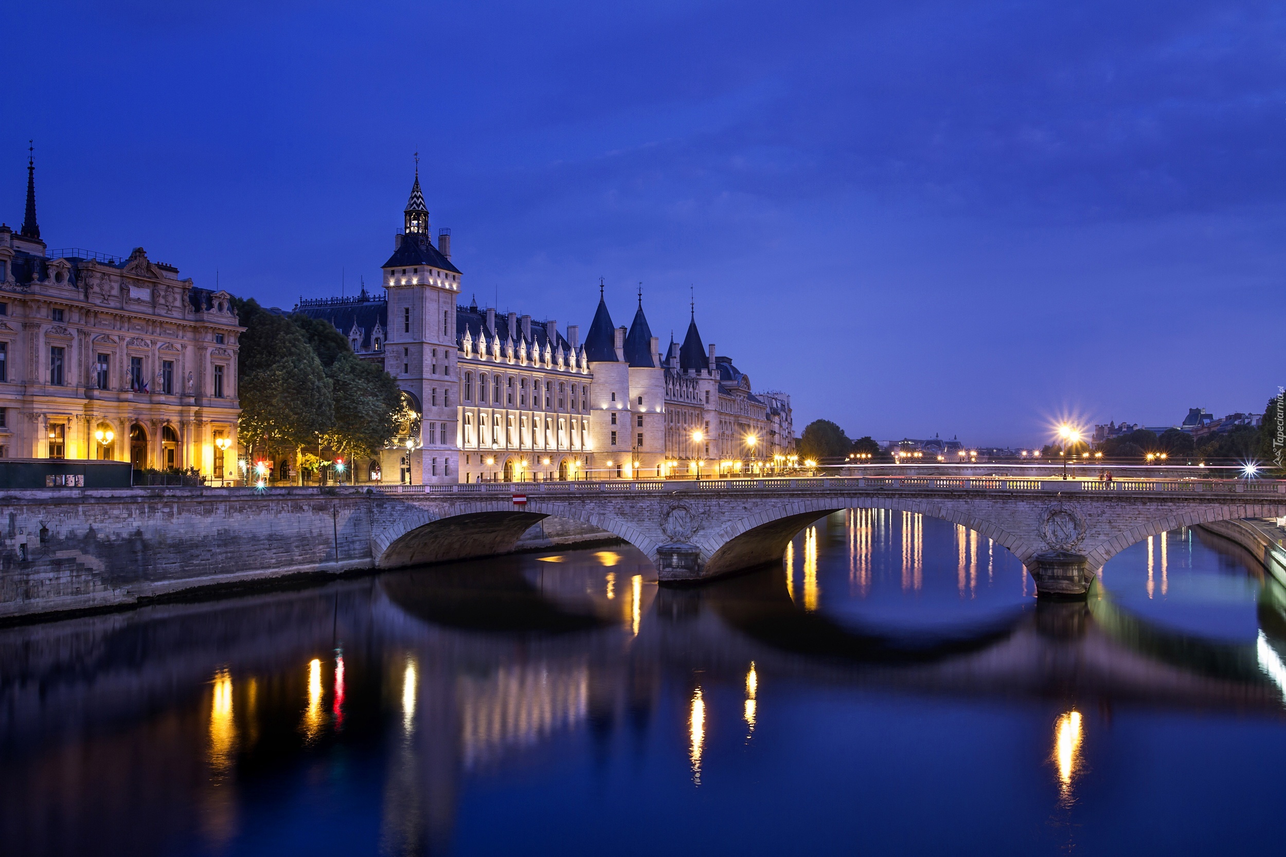 Paryż, Francja, Most, Rzeka