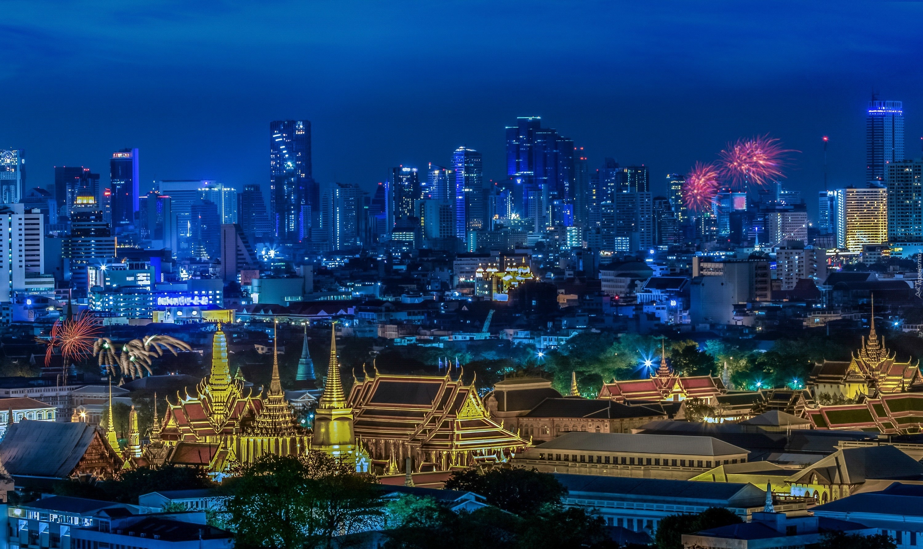 Tajlandia, Bangkok, Miasto, Noc