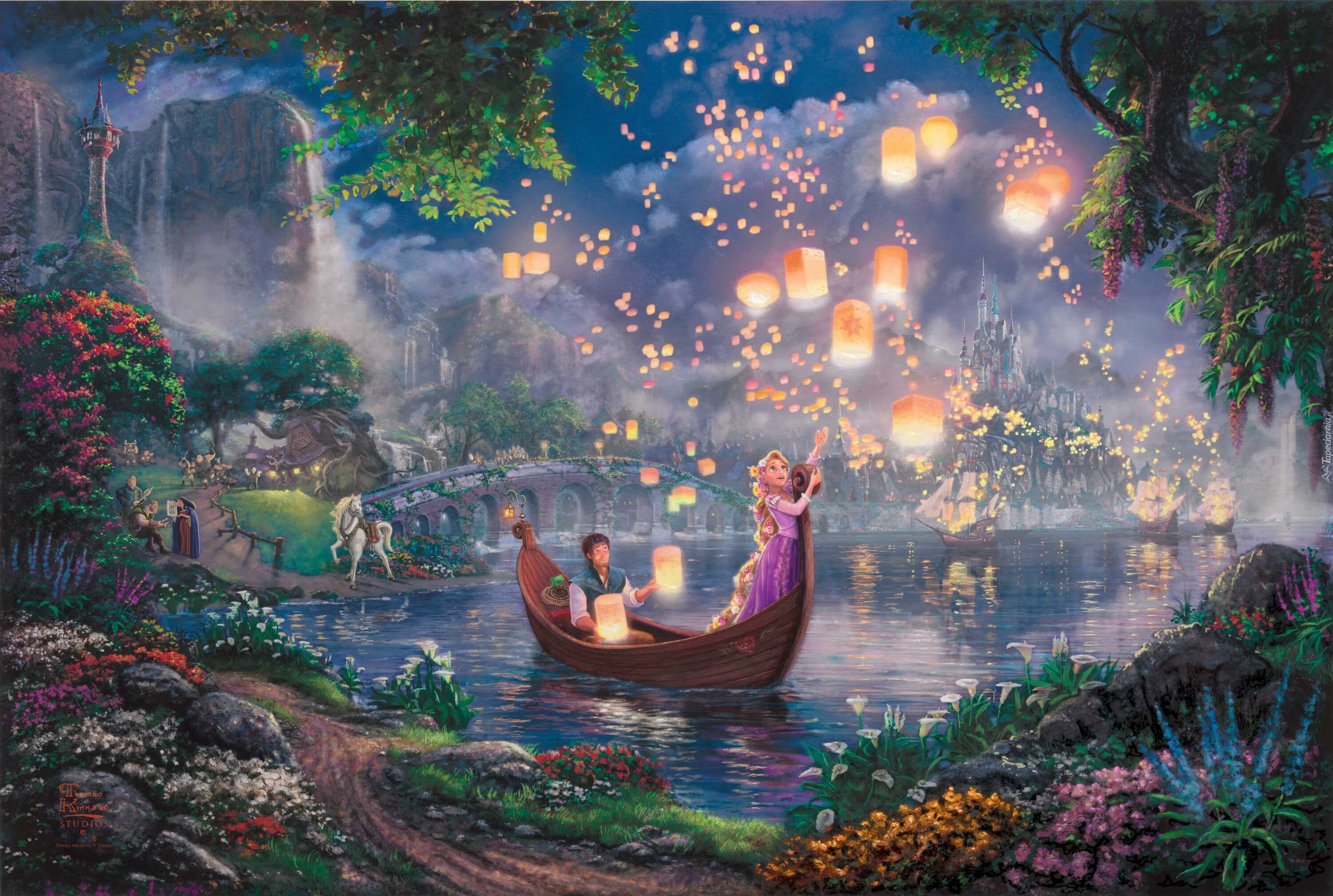 Thomas Kinkade, Zaplątani, Disney, malarstwo