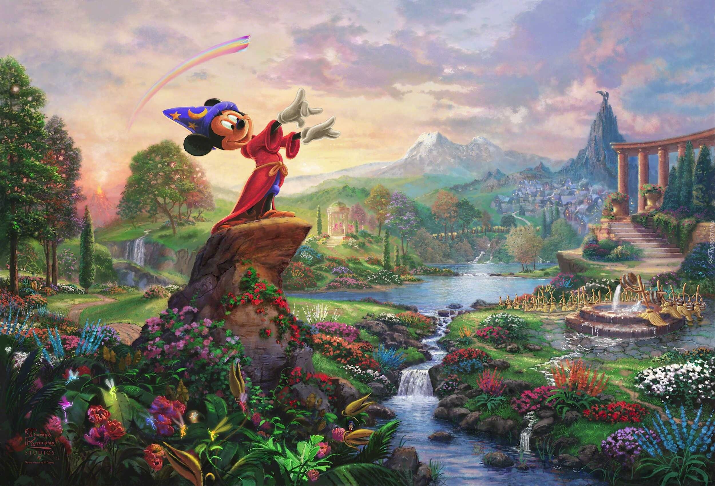 Disney, Thomas Kinkade, Myszka Miki, Malarstwo