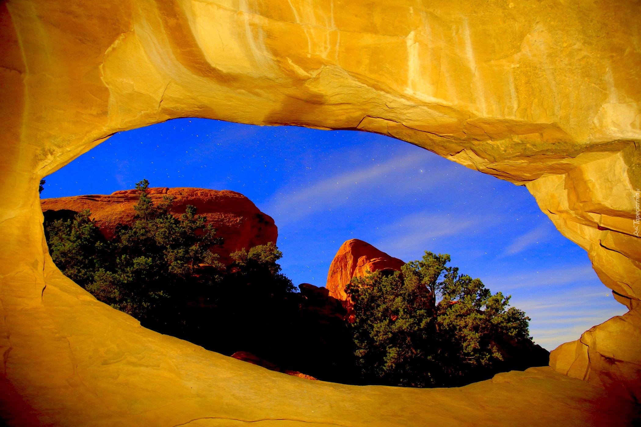 Kanion, Park, Narodowy, Utah, Jaskinia