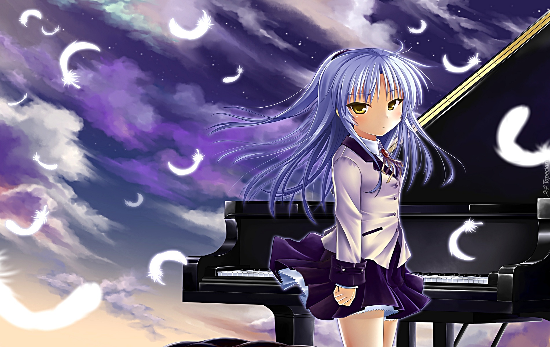 Angel Beats, anime, pianino, Kana Hanazawa