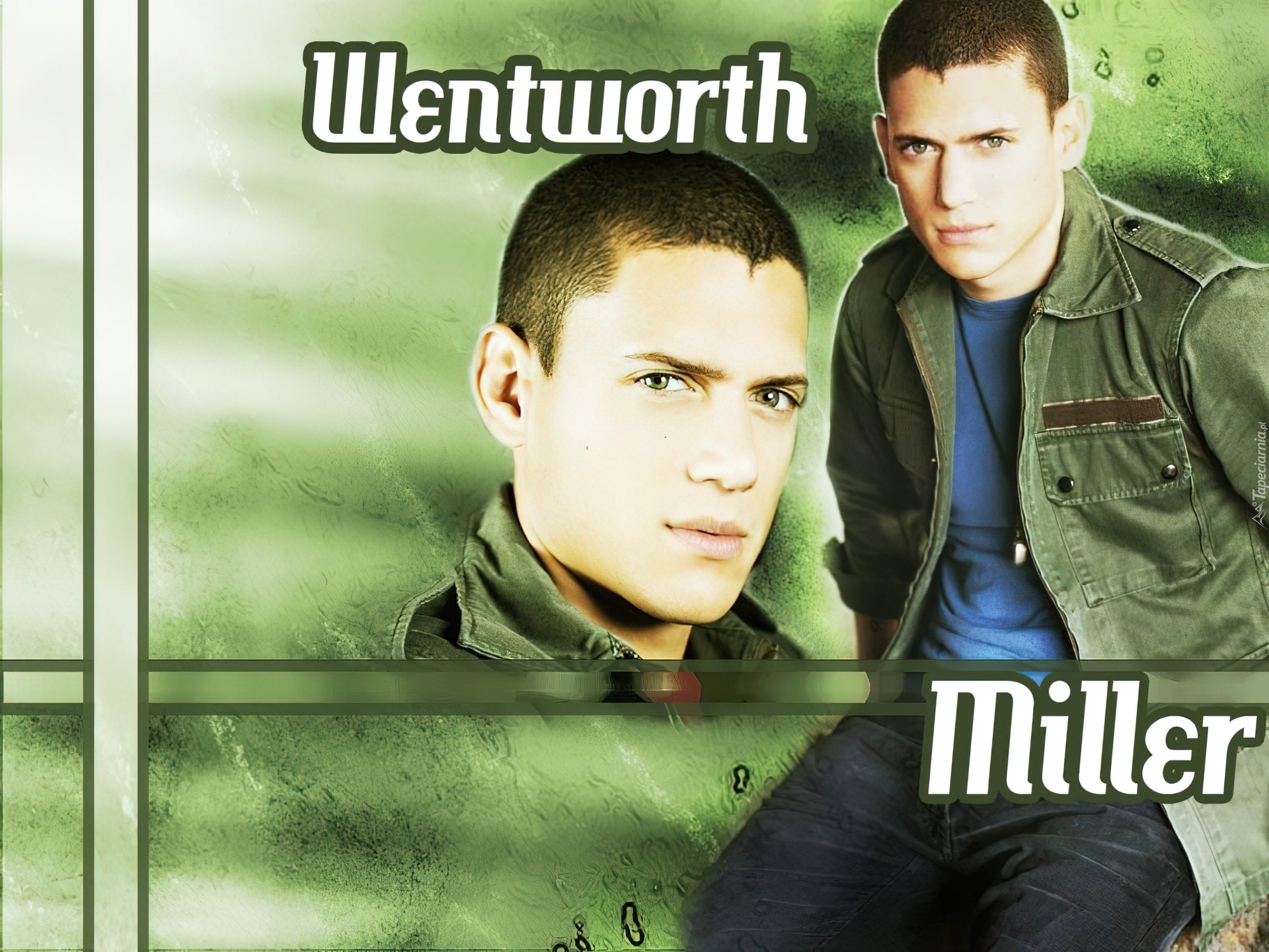 Wentworth Miller, zielona kurtka