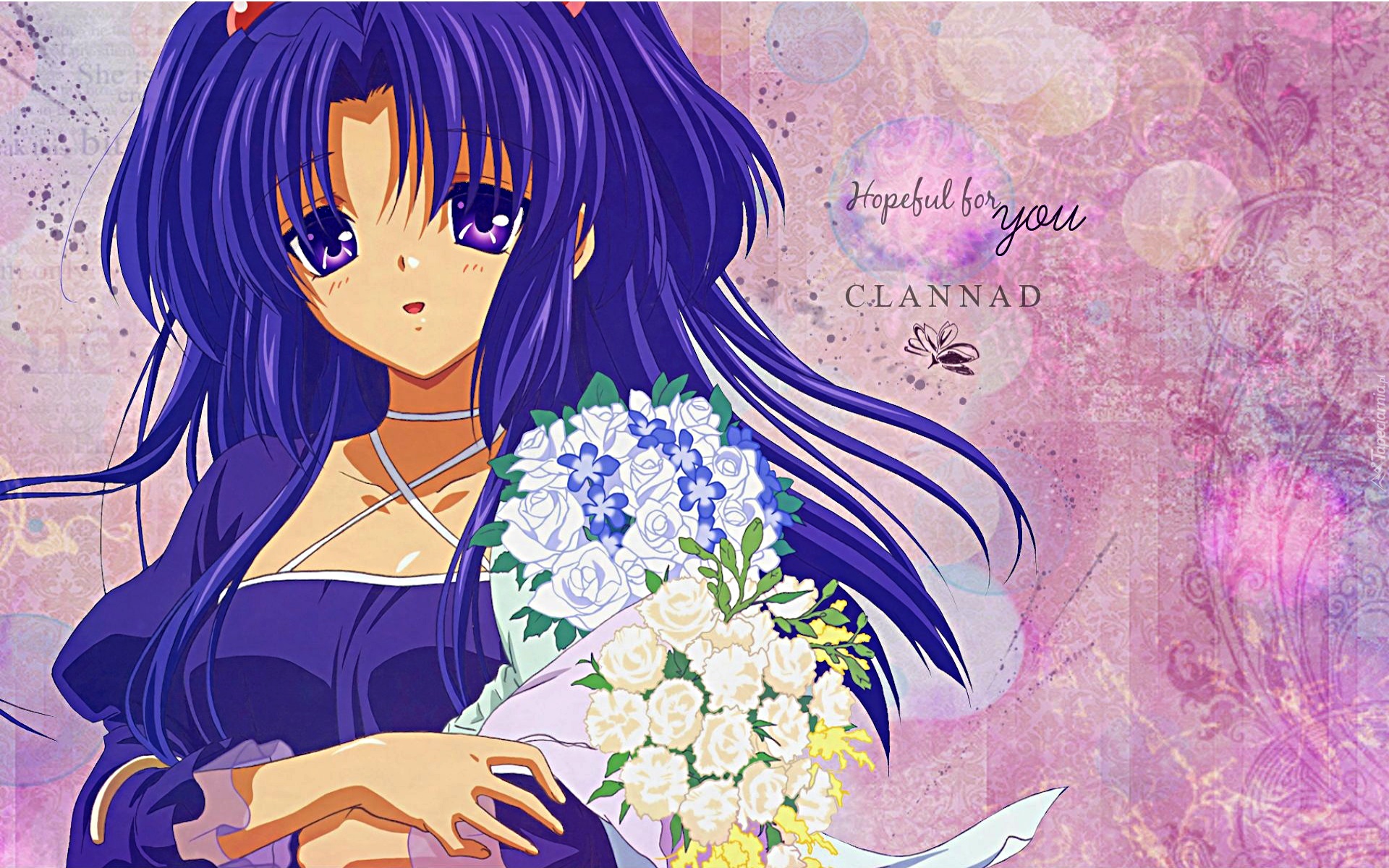 Kotomi Ichinose, Clannad, anime, kwiaty