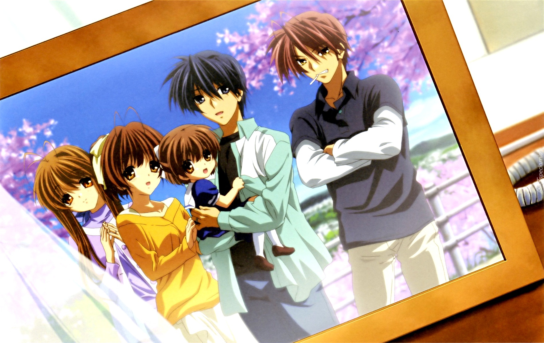 Clannad, Tomoya, Nagisa, Ushio, Sanae, Akio