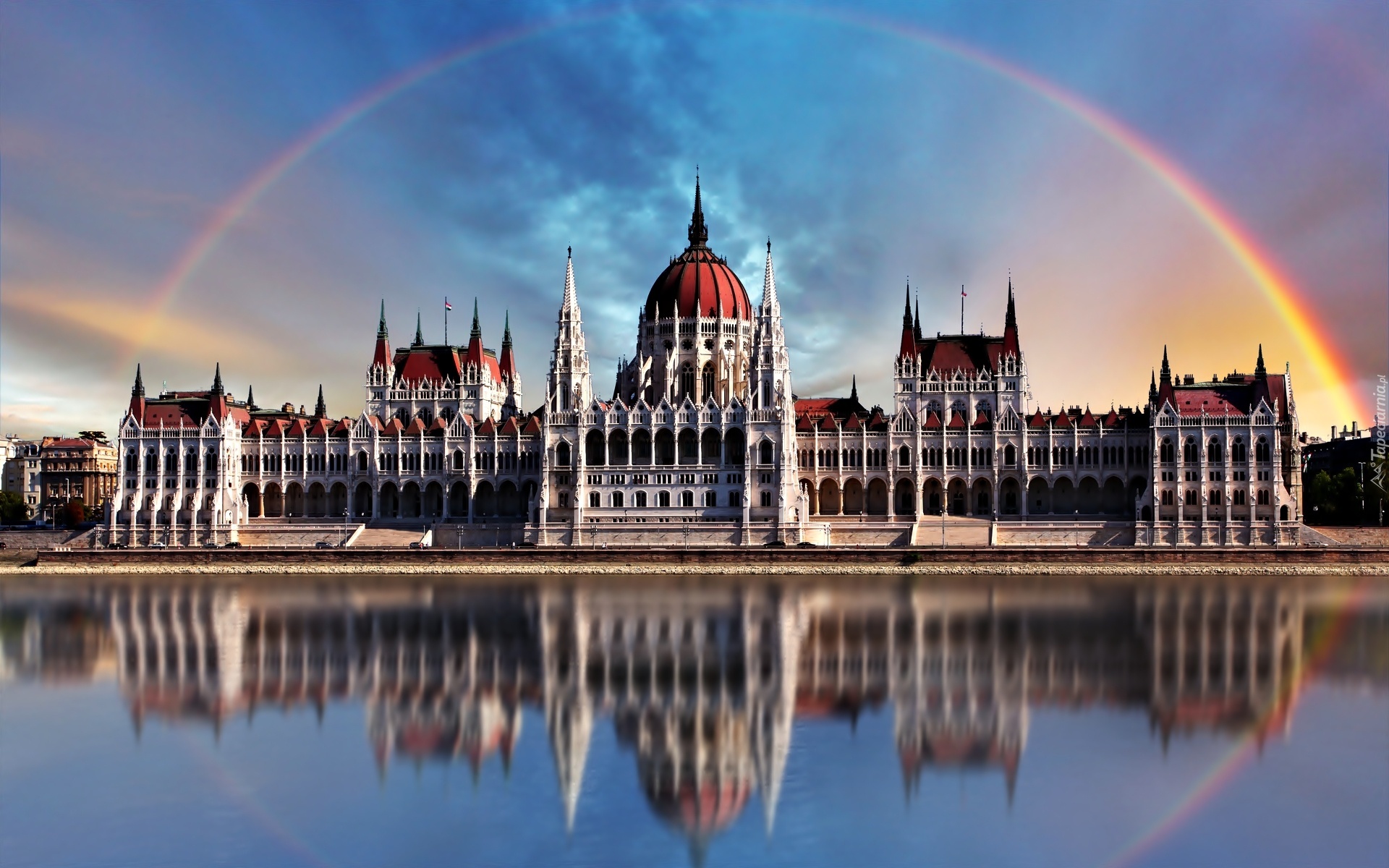 Węgierski Parlament, Budapeszt, Węgry, Tęcza