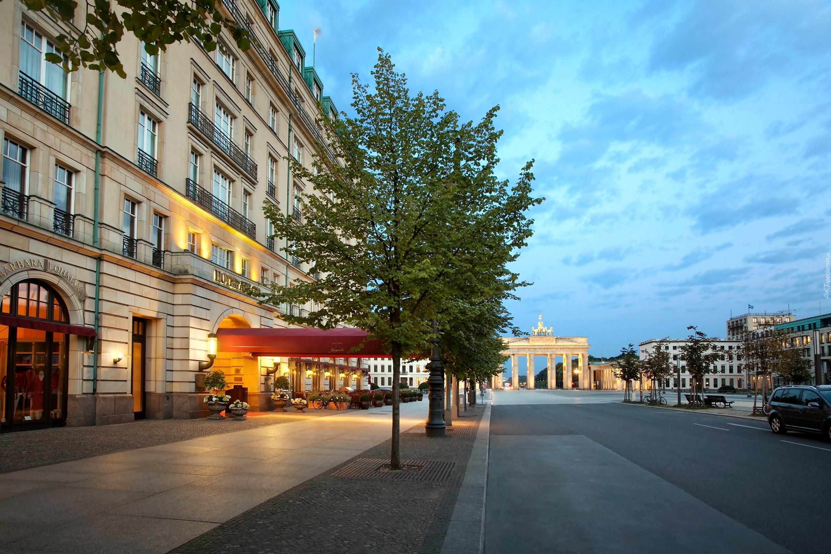 Hotel, Adlon, Wejście, Brama, Brandenburska