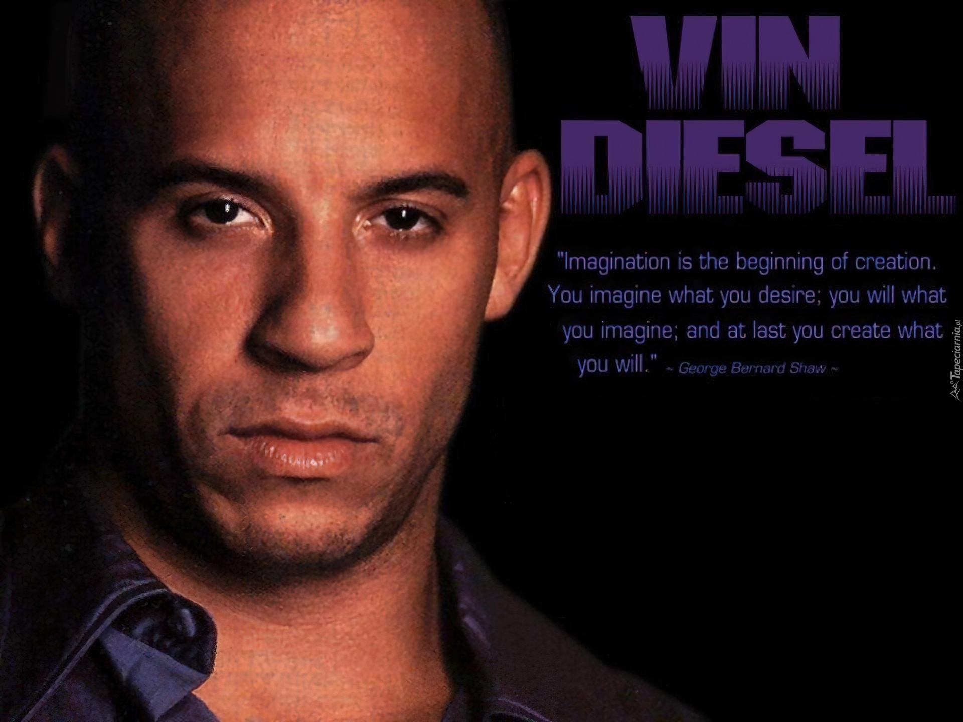 Vin Diesel,ciemne oczy