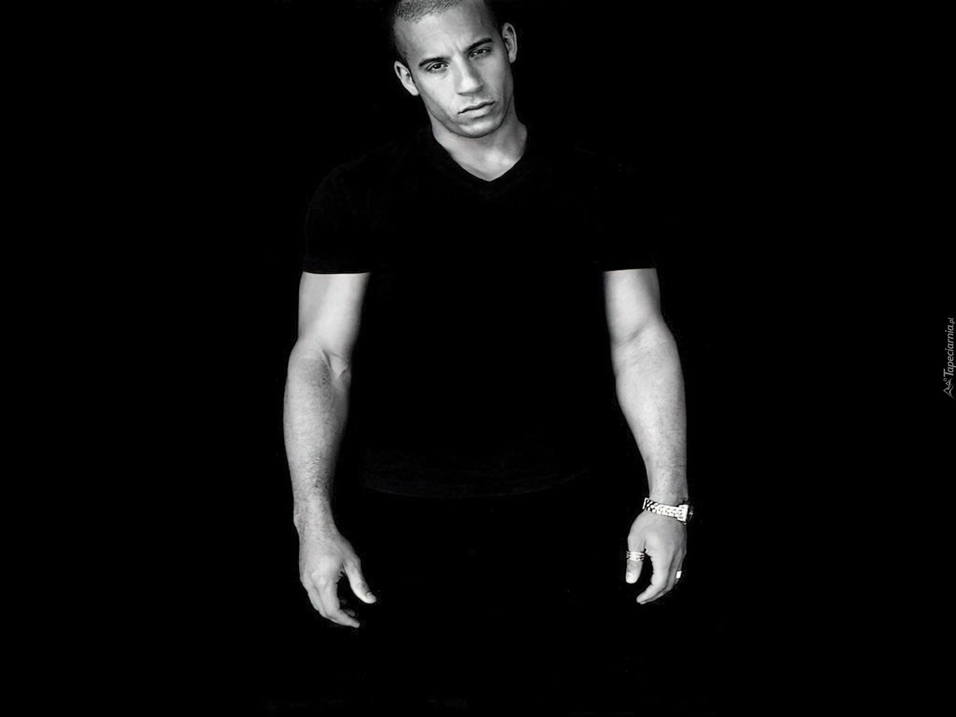 Vin Diesel, czarny strój