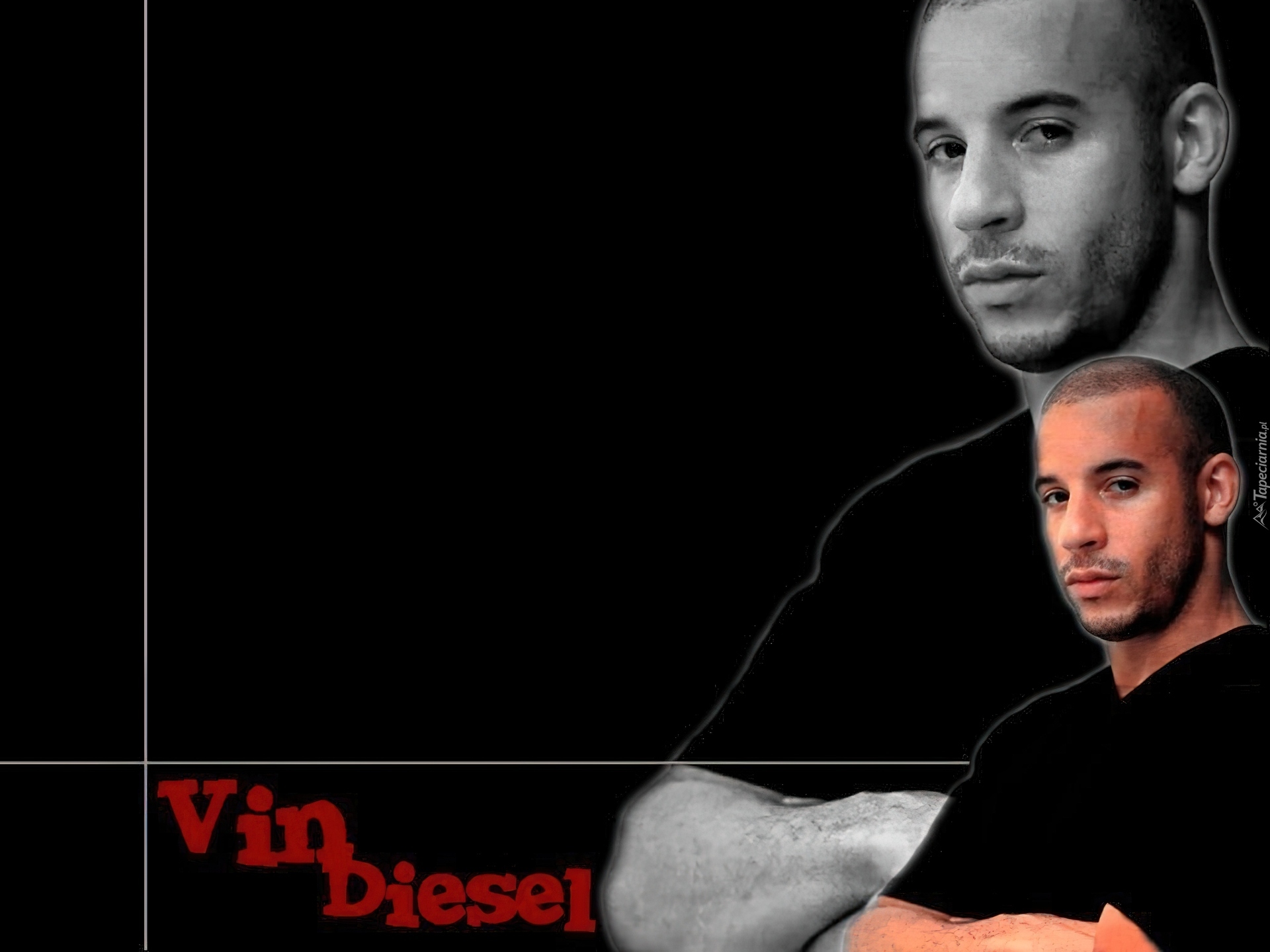 Vin Diesel, czarna koszulka