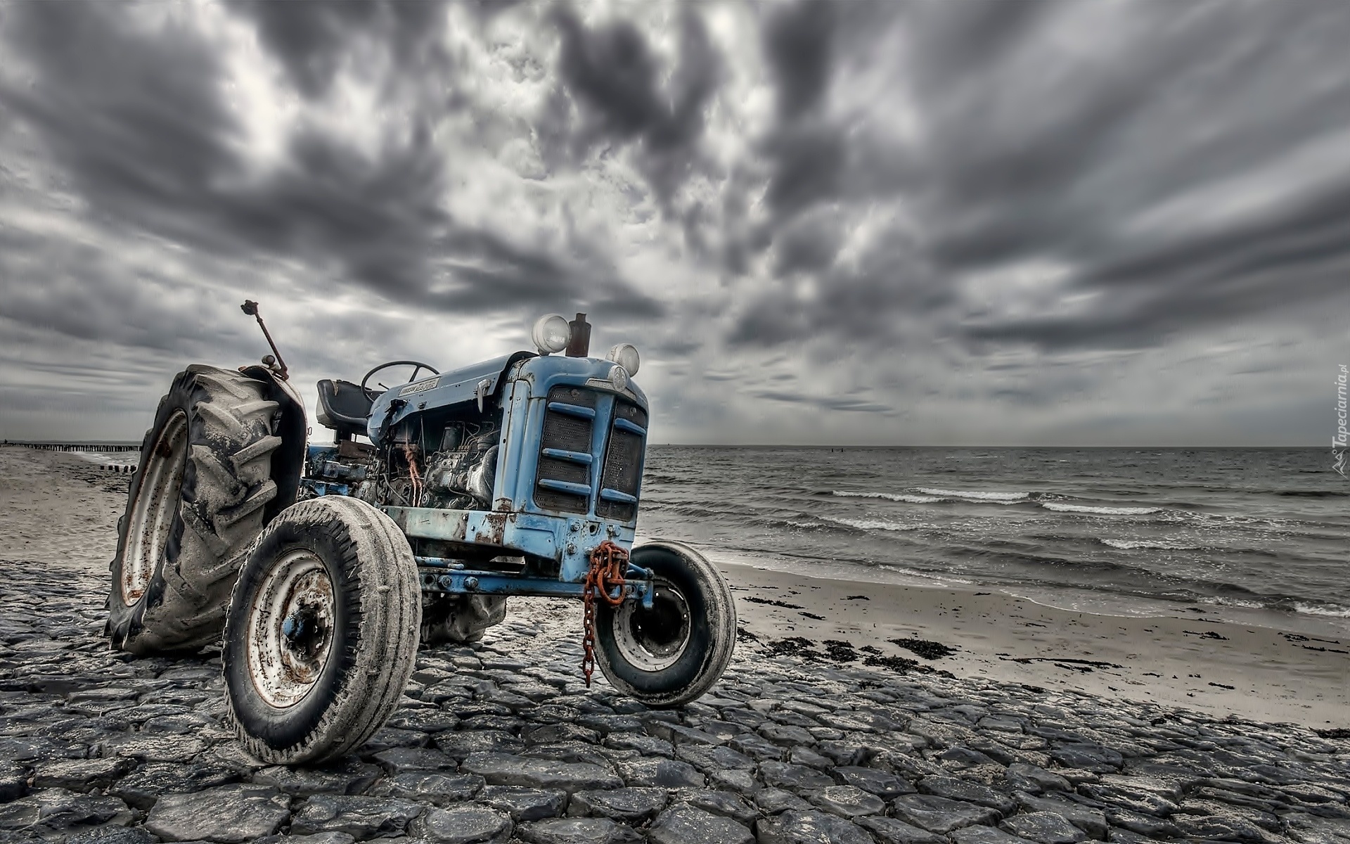 Stary, Traktor, Morze