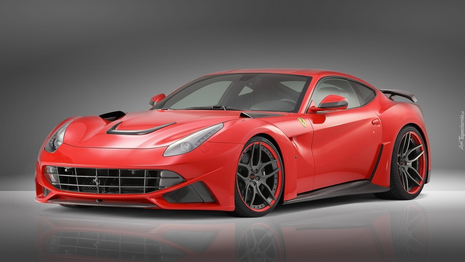 Czerwone, Ferrari, F12, Berlinetta, Tuning