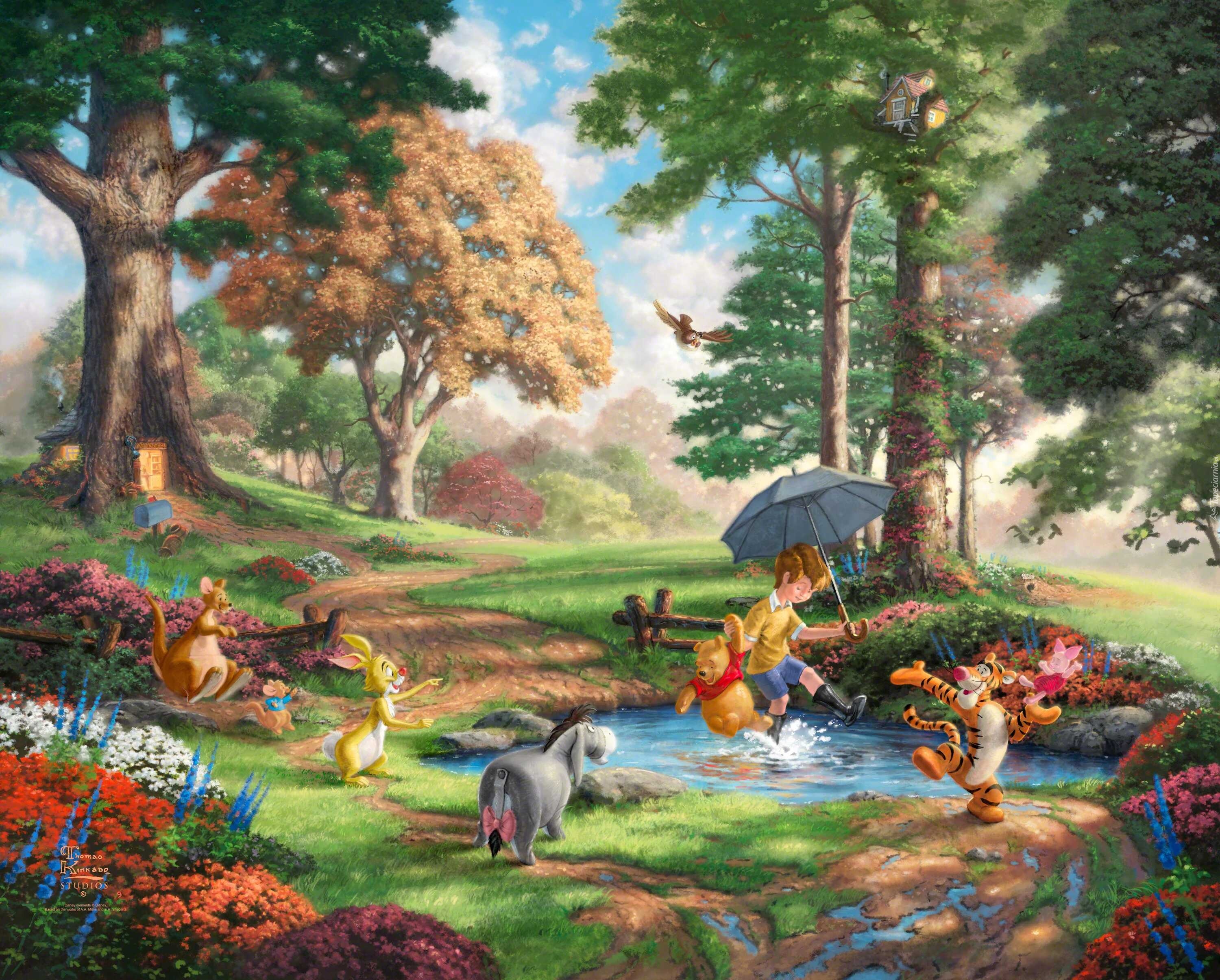 Thomas Kinkade, Kubuś Puchatek, Disney, Malarstwo