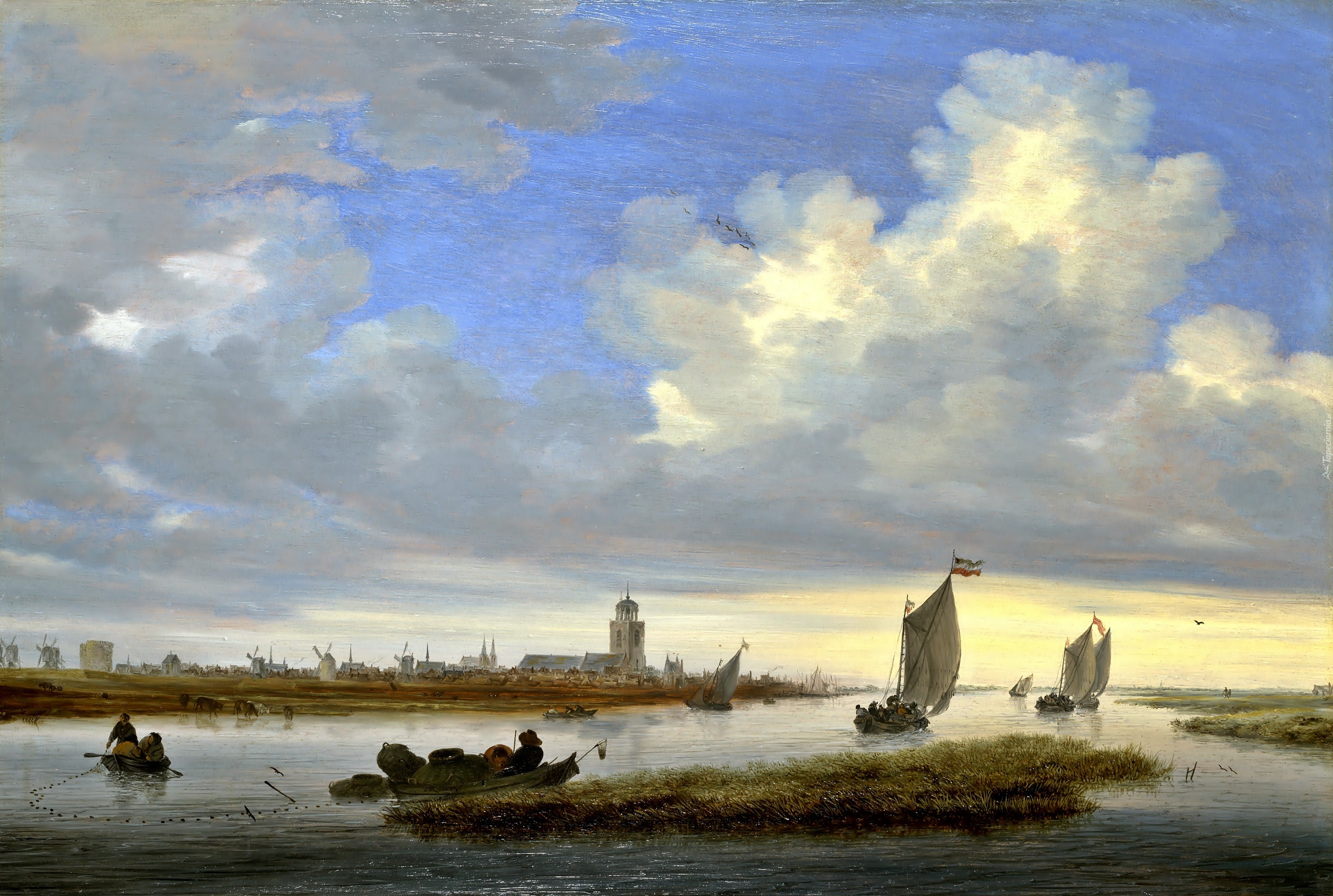 Salomon, van Ruysdael, Połów, Obraz