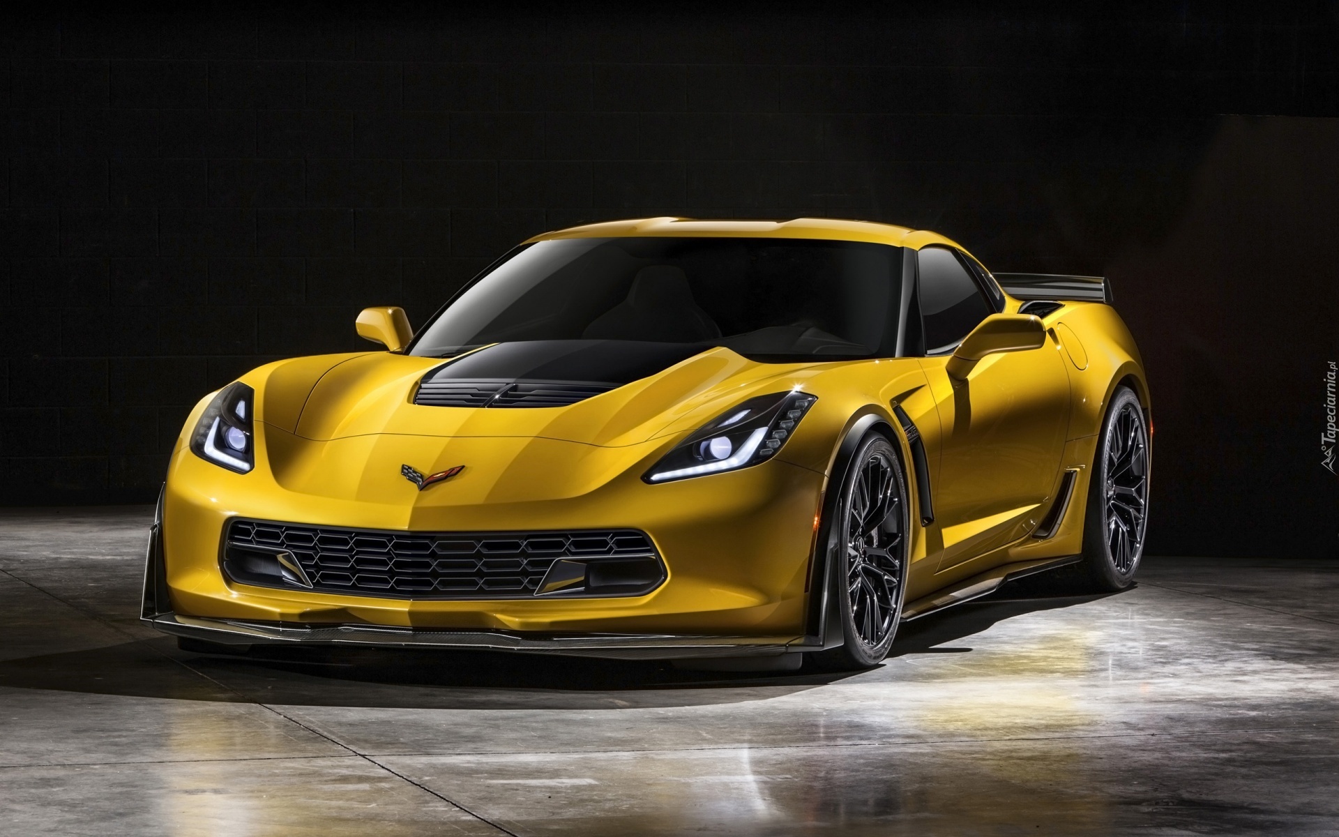 Żółty, Chevrolet, Corvette z06