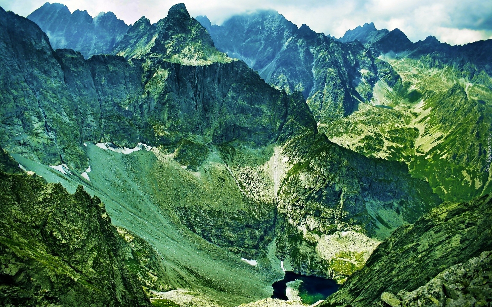 Polska, Góry, Tatry, Rysy, Jezioro