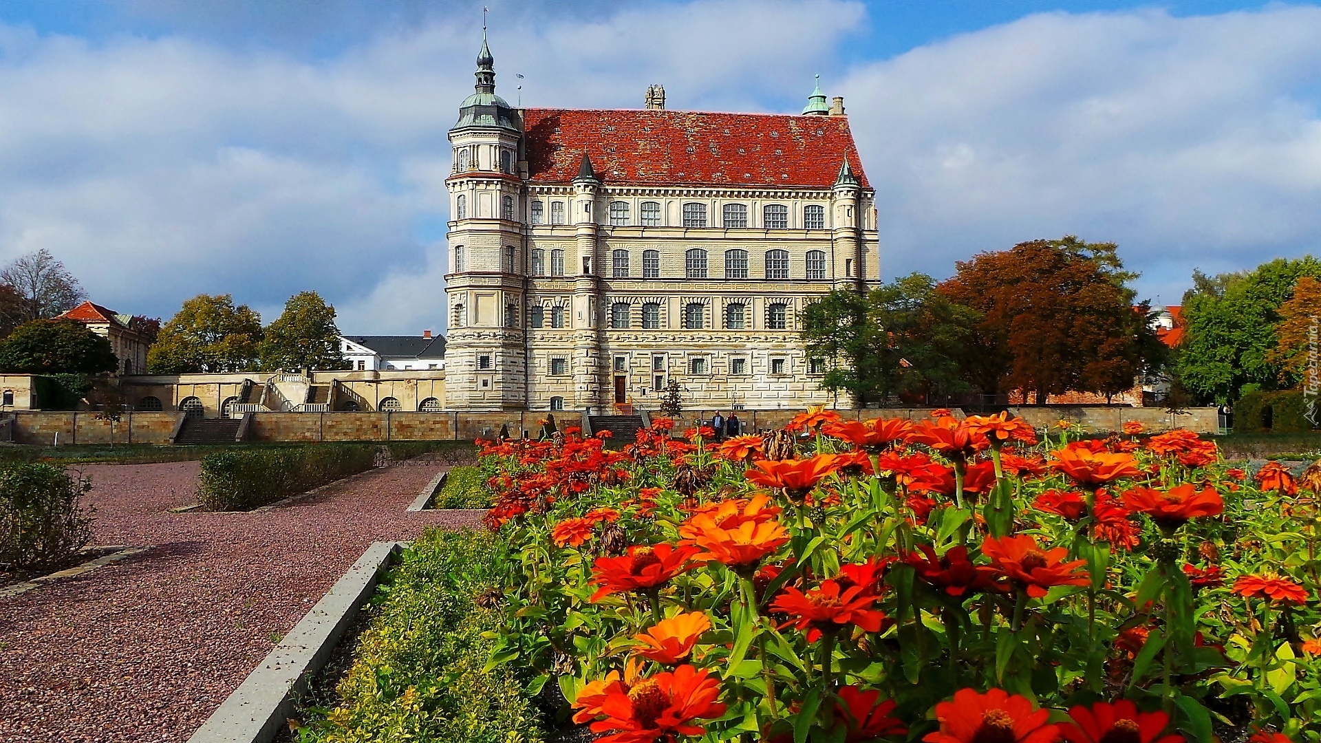 Niemcy, Pałac, Gustrow, Ogród