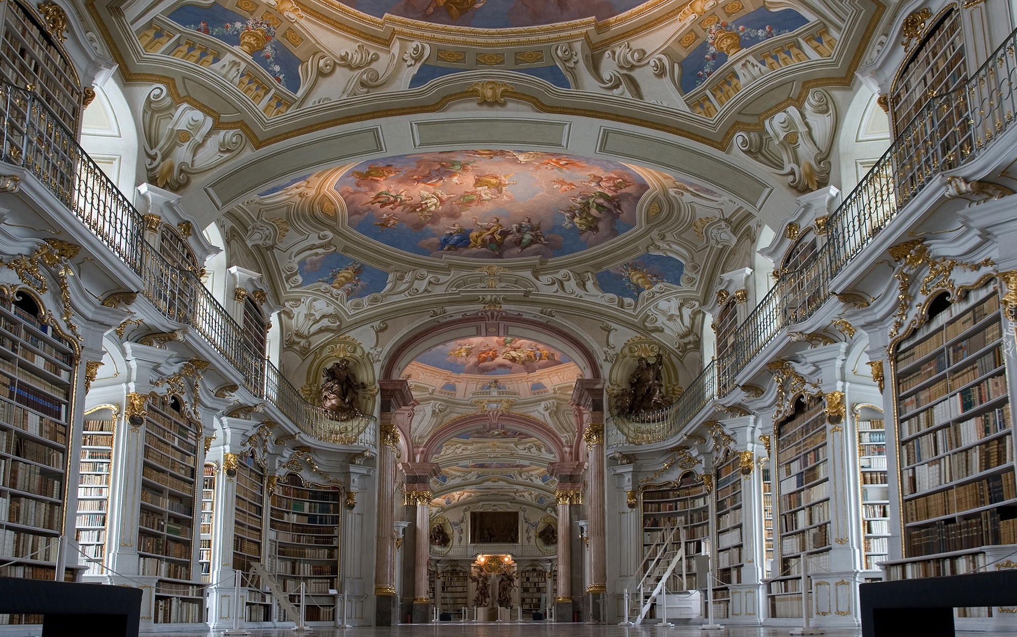 Wnętrze, Biblioteka, Książki, Zdobienia