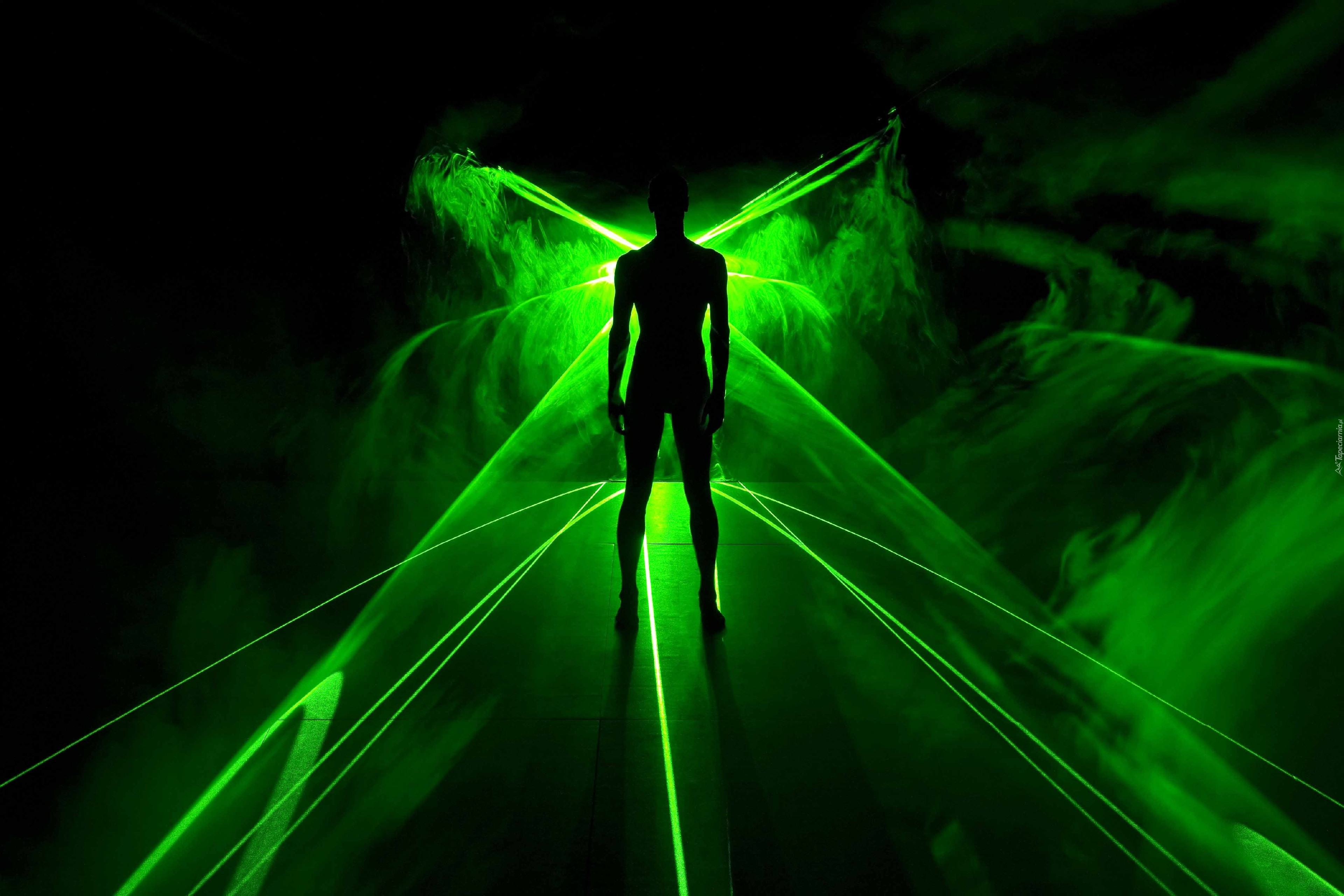 Człowiek, Lasery, Zielone