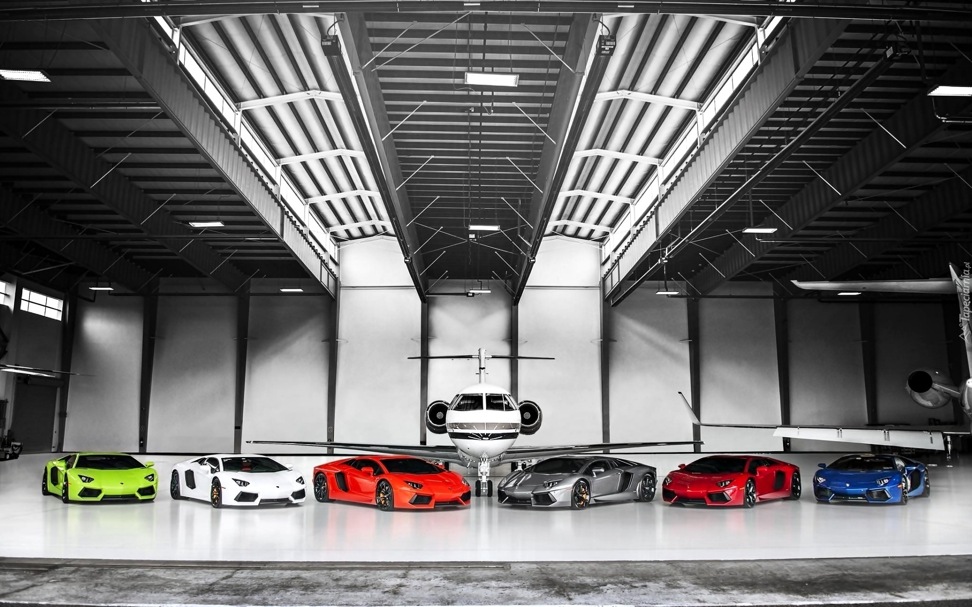 Lamborghini,  Aventador, Samochody, Samolot