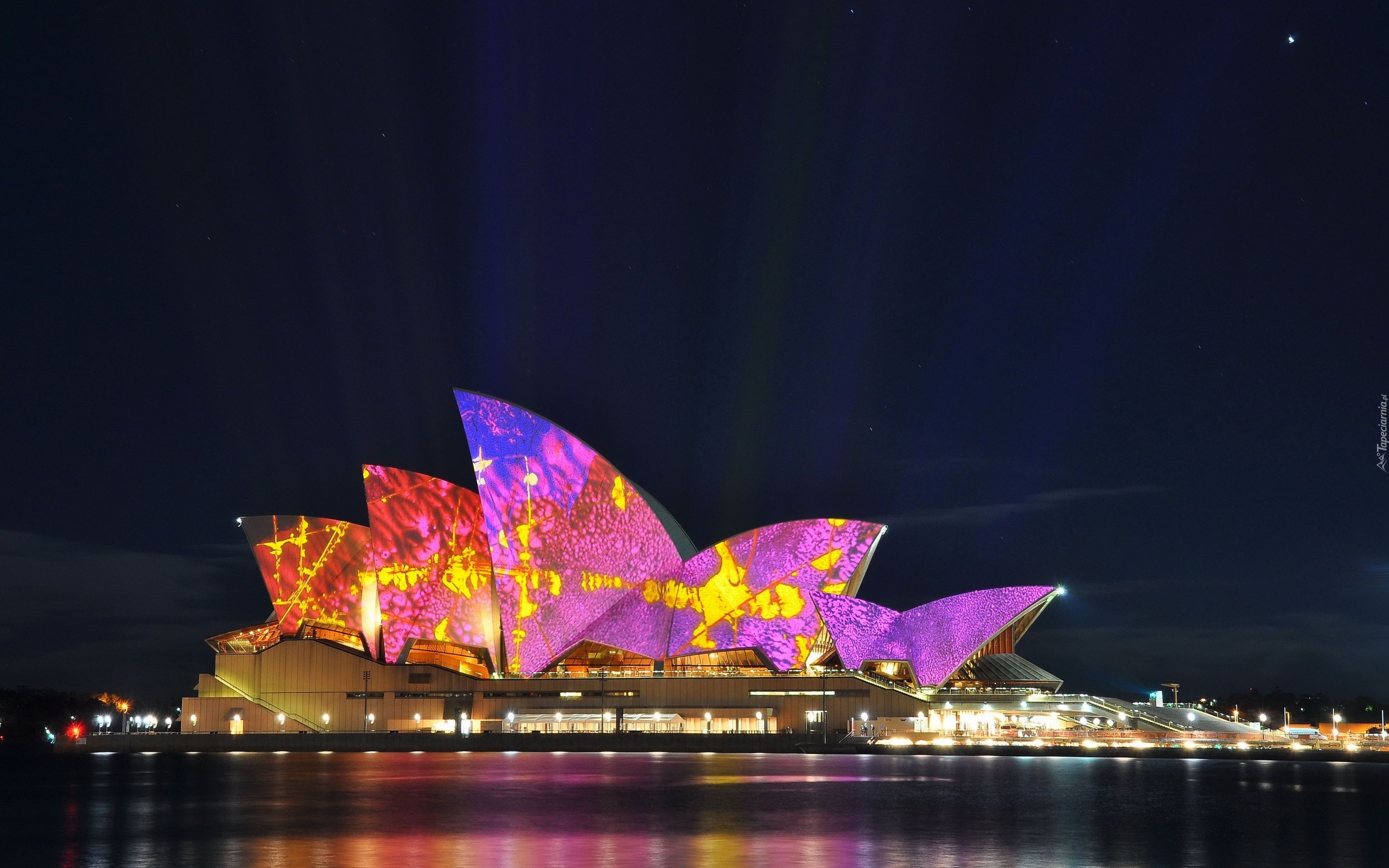 Australia, Sydney, Sydney Opera House, Miasto, Noc