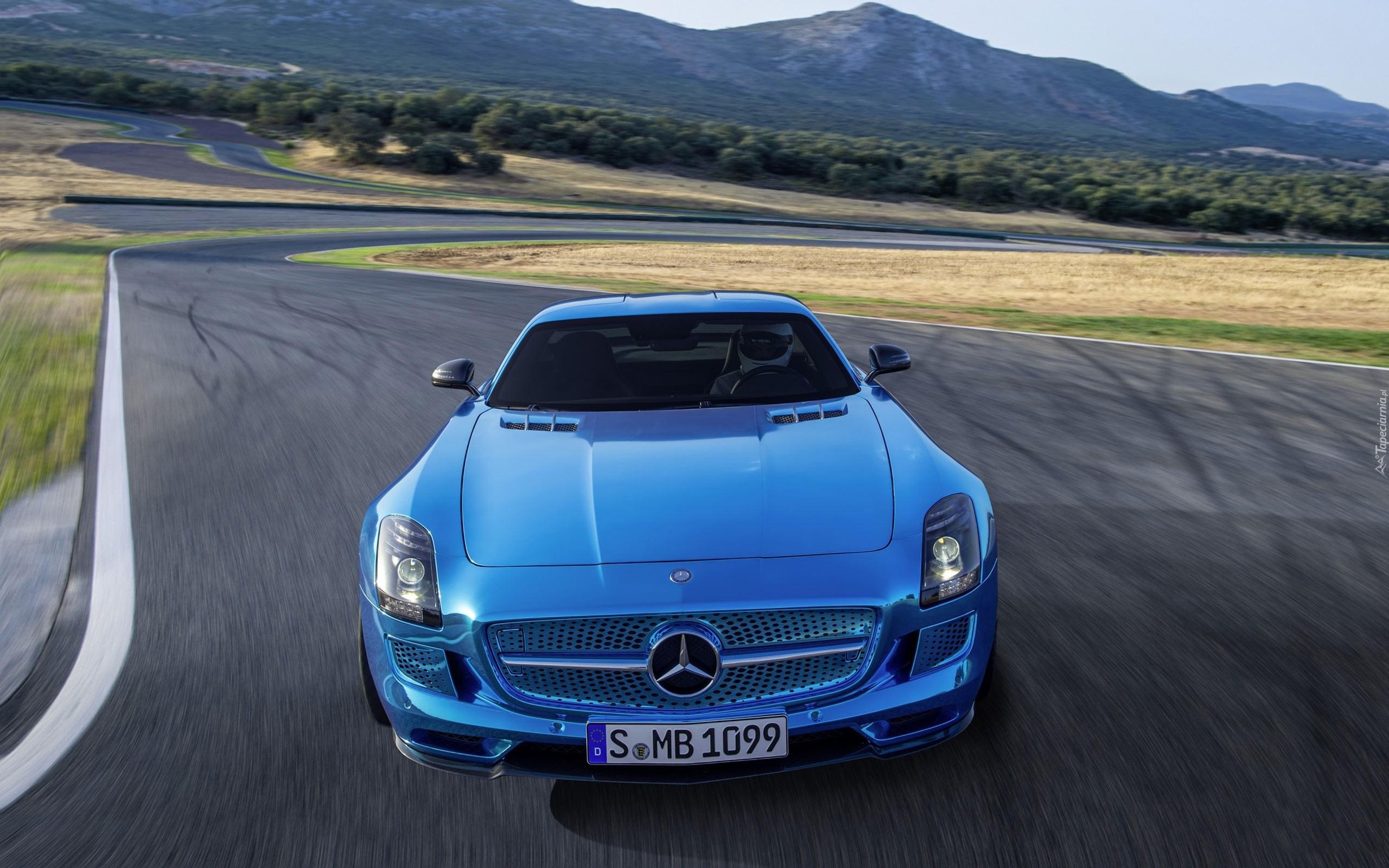 Niebieski,  Mercedes SLS