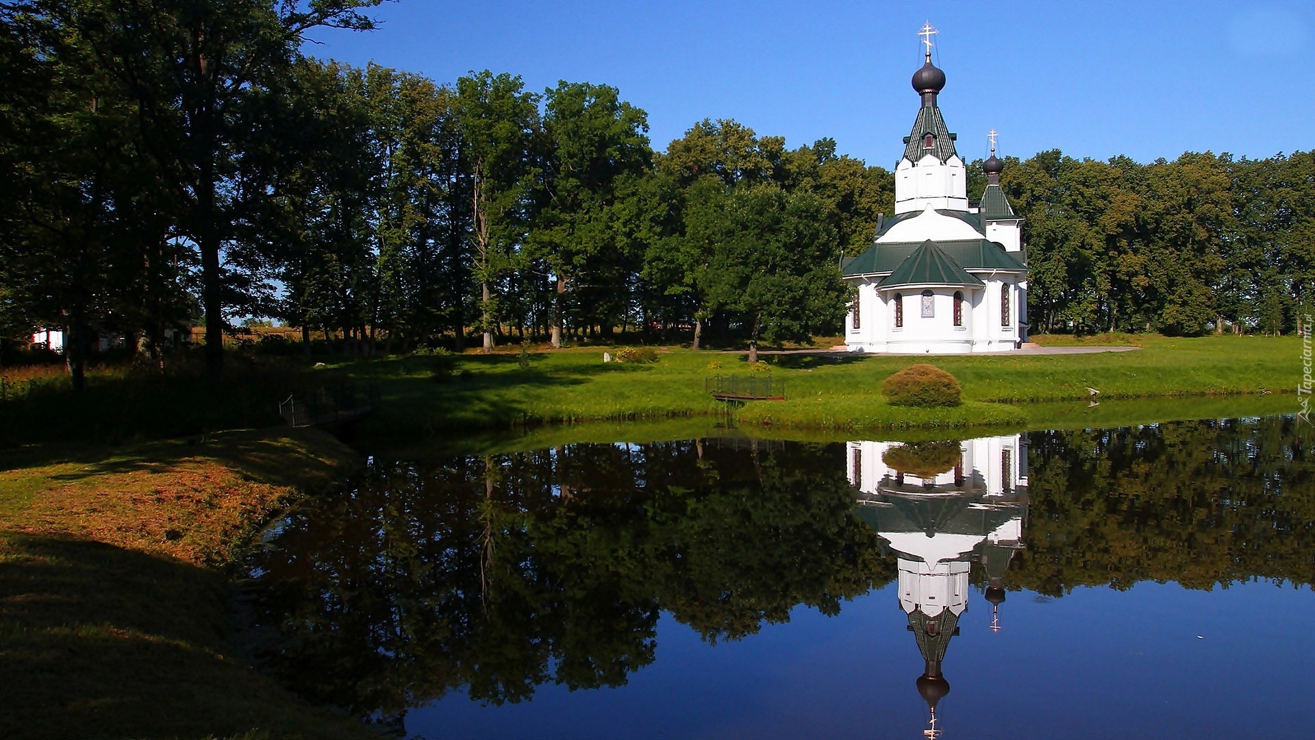 Park, Cerkiew, Jeziorko, Staw