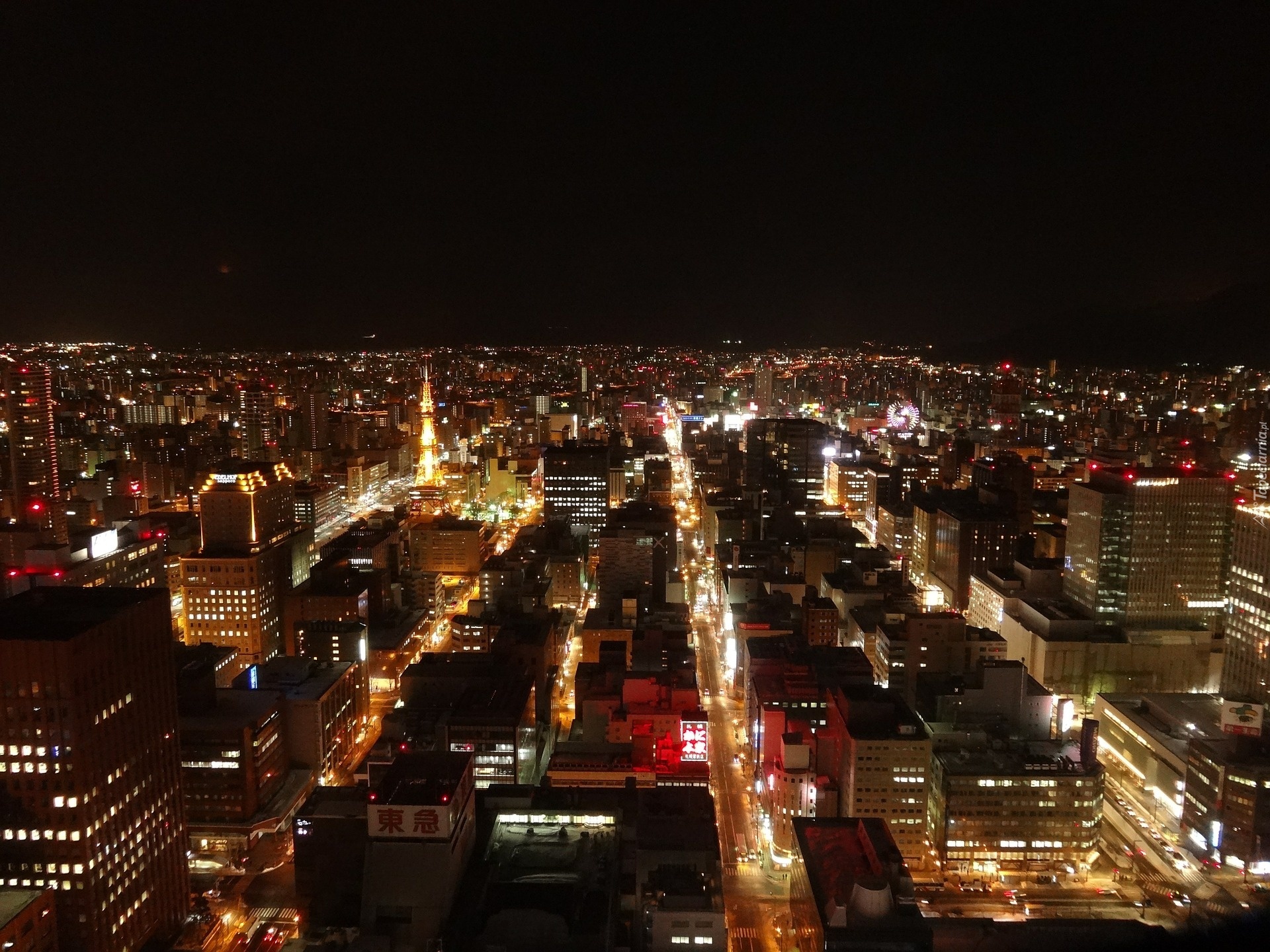 Japonia, Sapporo, Miasto nocą