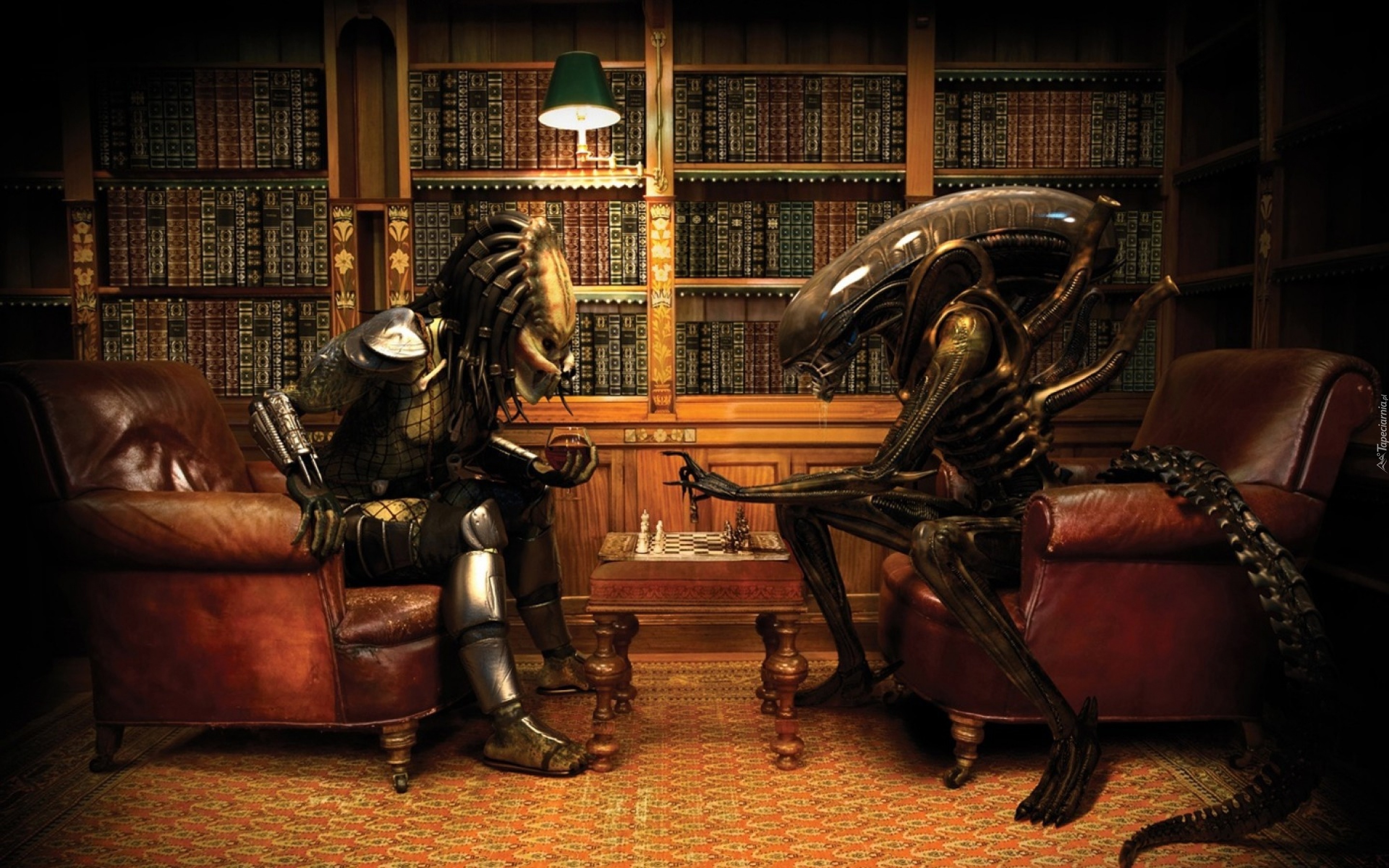 Predator, Alien, Szachy, Biblioteka