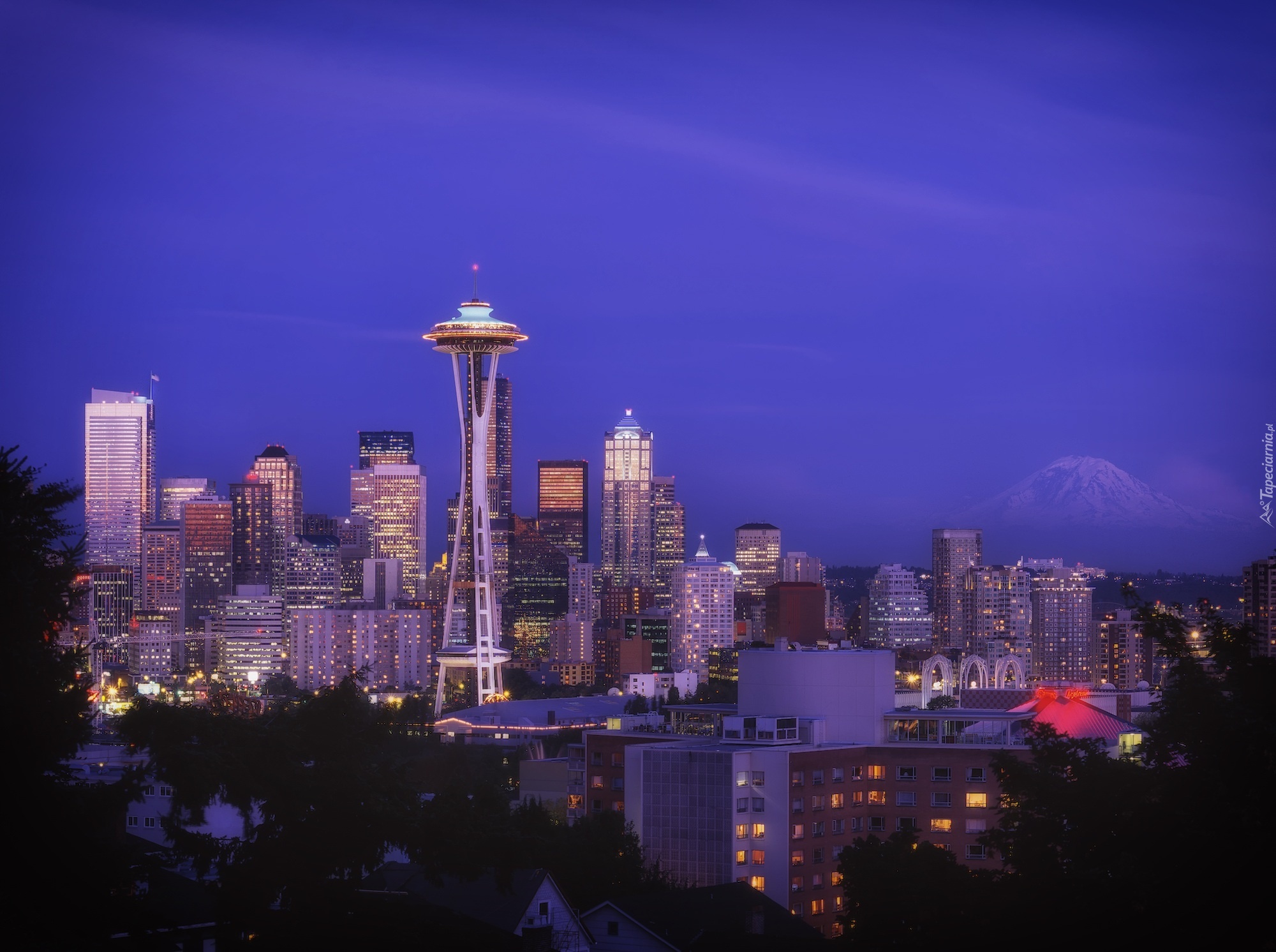 Seattle, Stany Zjednoczone, Miasto nocą