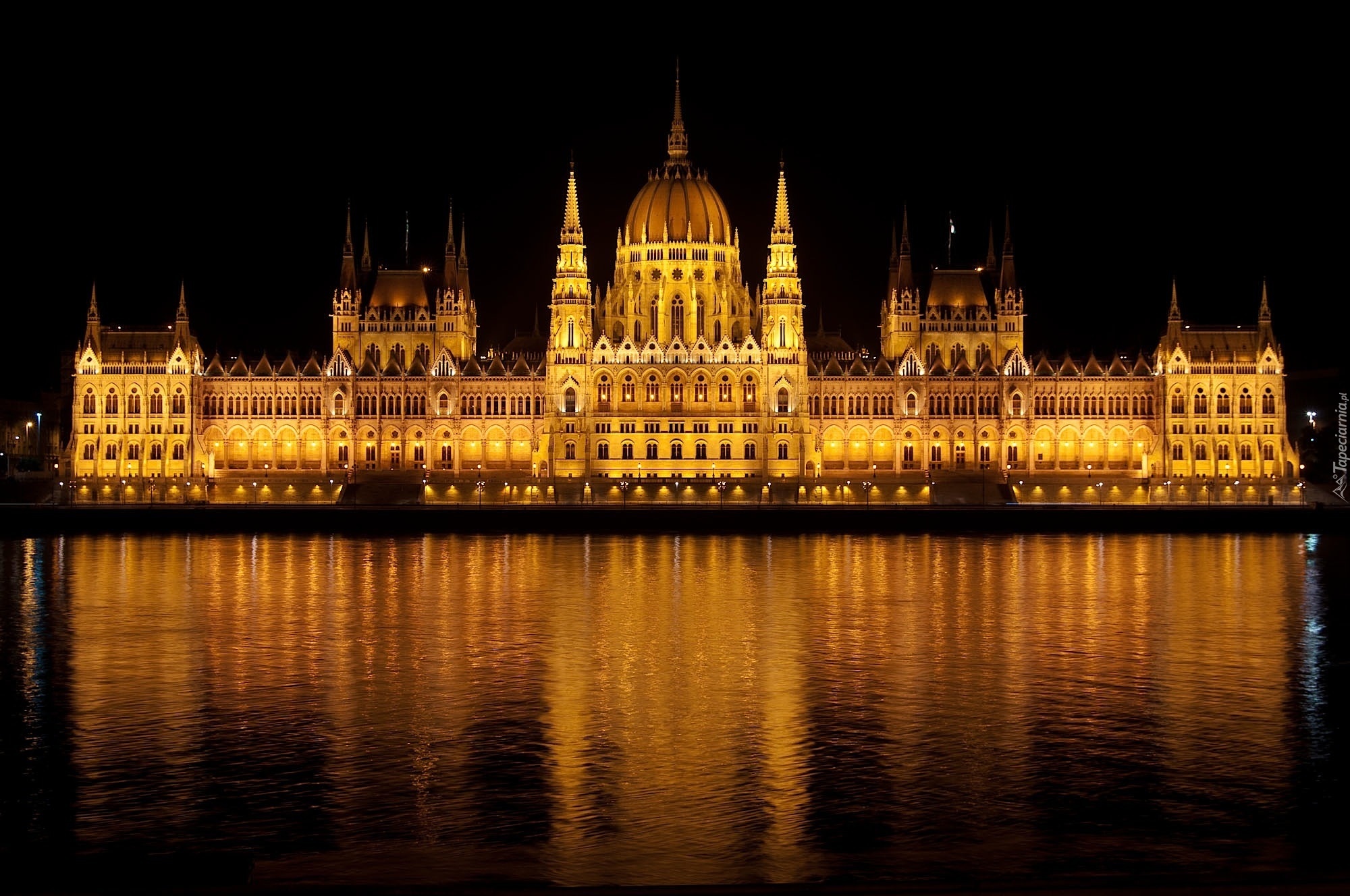 Budapeszt, Węgry, Parlament, Miasto nocą