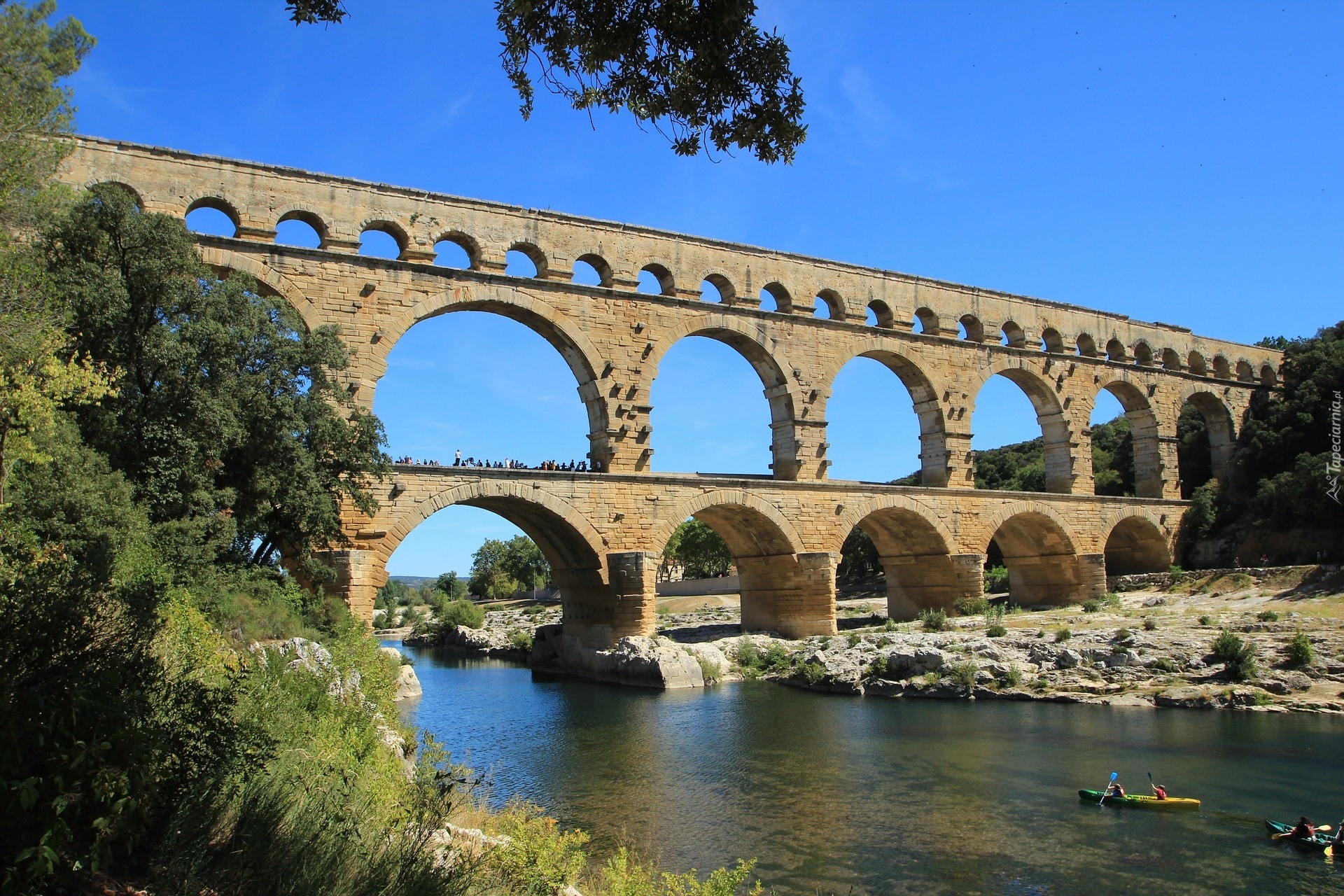 Francja, Akwedukt, Point du Gard, Rzeka, Gard