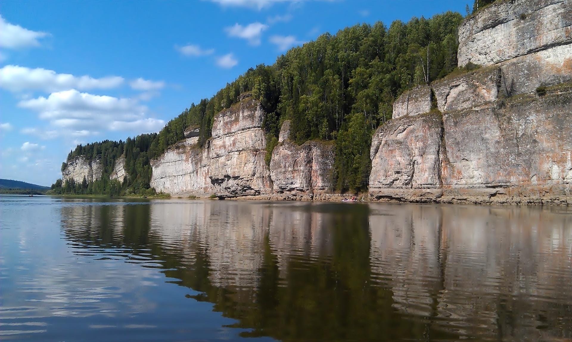 Jezioro, Skały, Drzewa