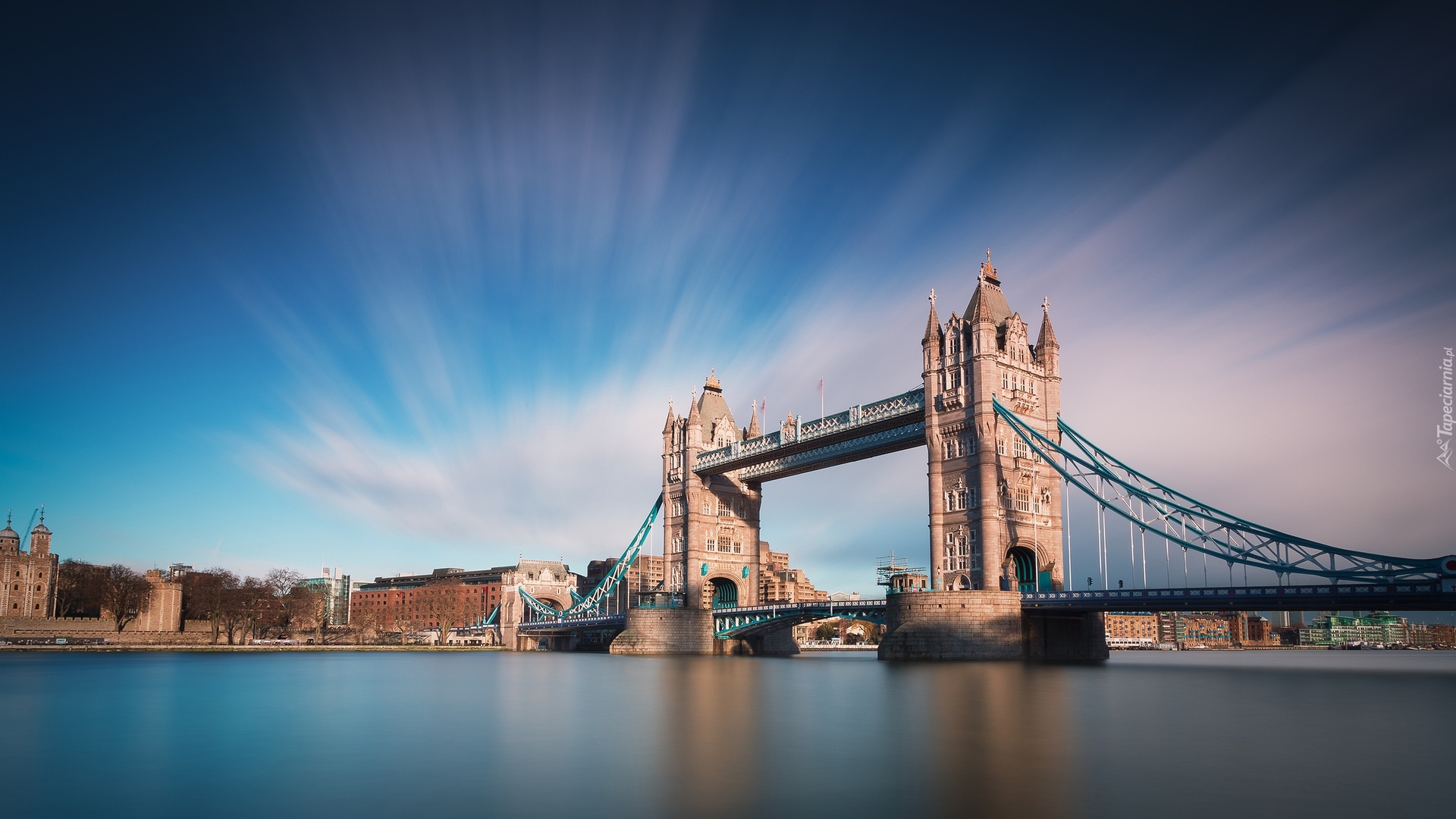 Wielka Brytania, Londyn, Most, Tower Bridge, Rzeka