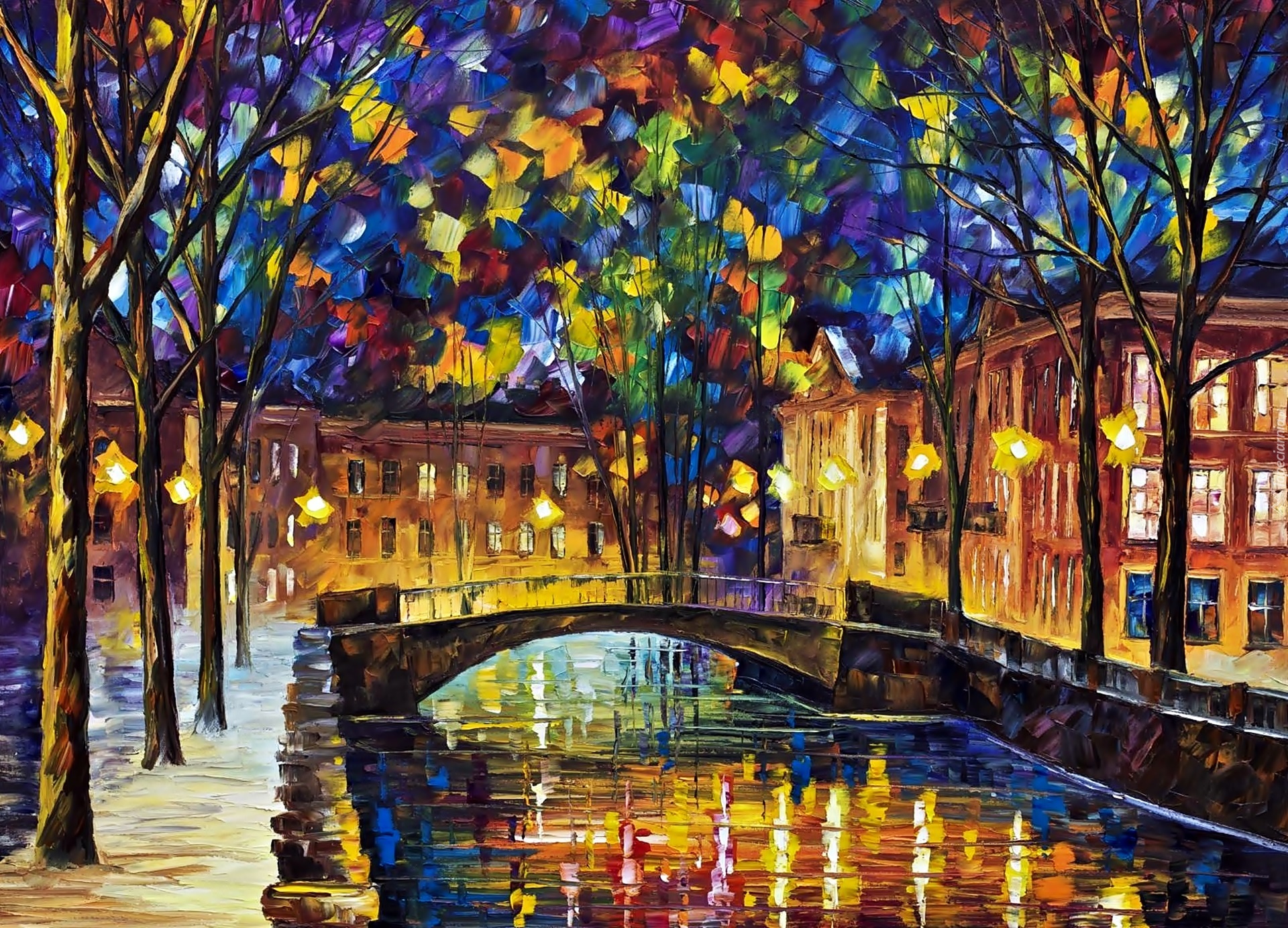 Leonid Afremov, Miasto, Nocą