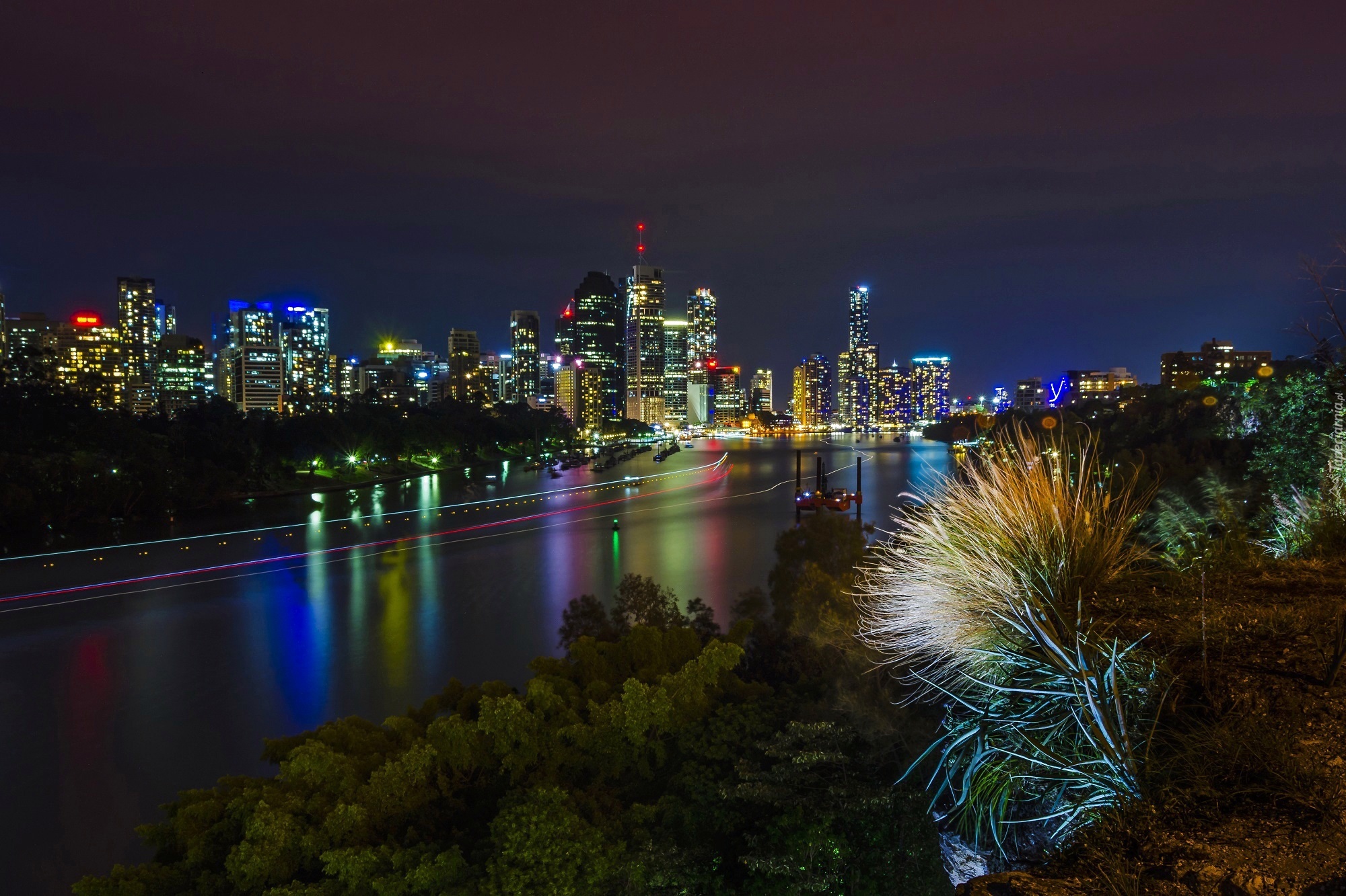 Miasto Nocą, Rzeka, Melbourne, Australia