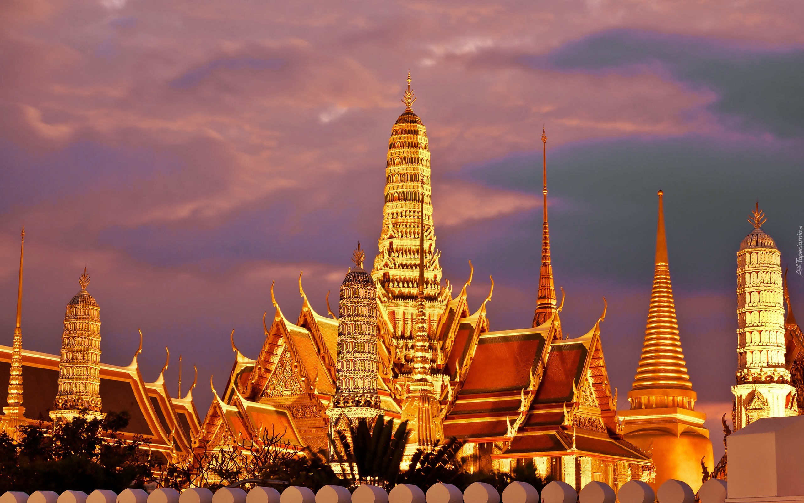 Bangkok, Miasto, Nocą, Świątynie