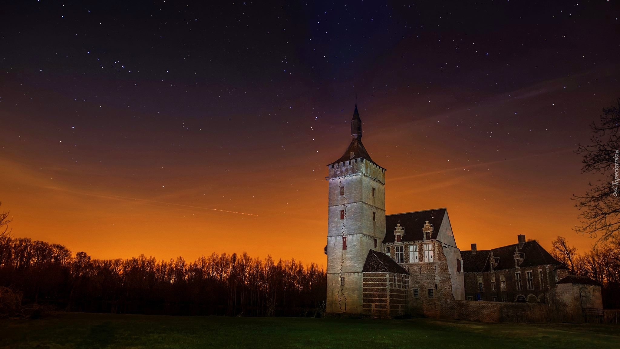 Zamek Horst, Kasteel van Horst, Gmina Holsbeek, Belgia, Noc