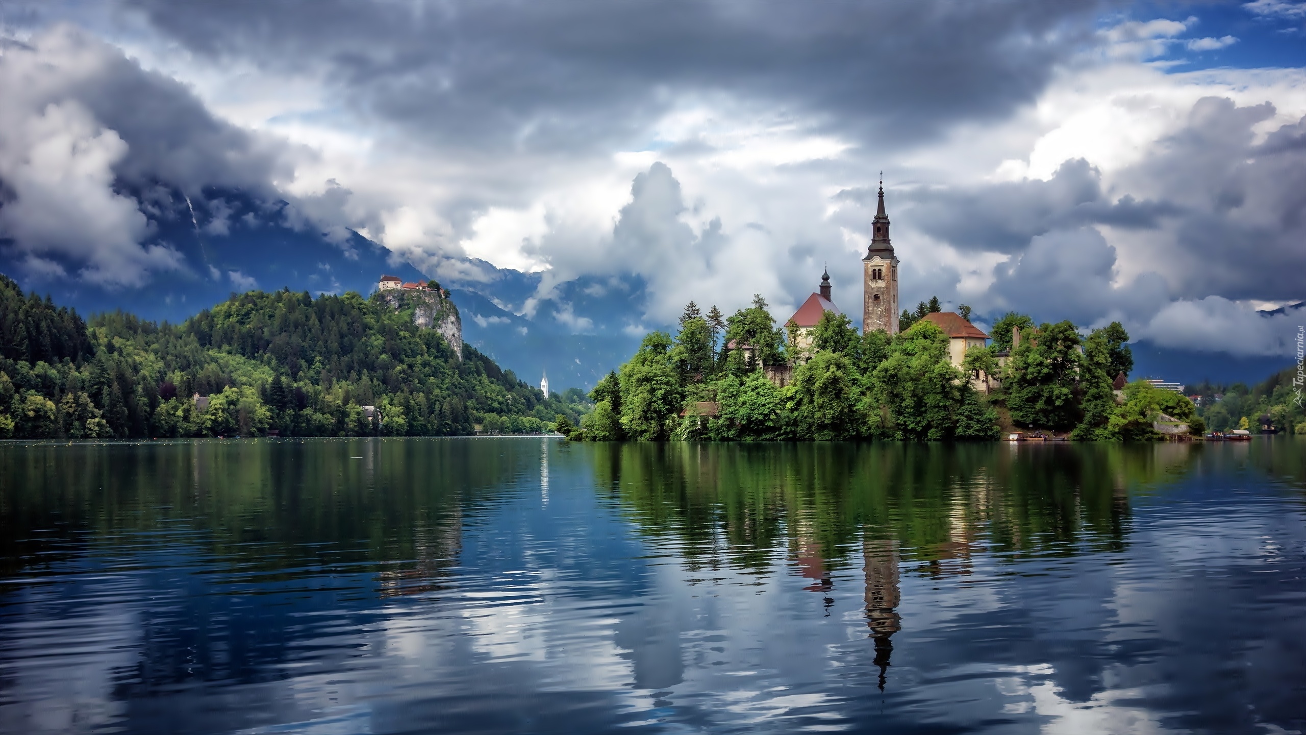 Kościół, Jezioro, Bled, Słowenia